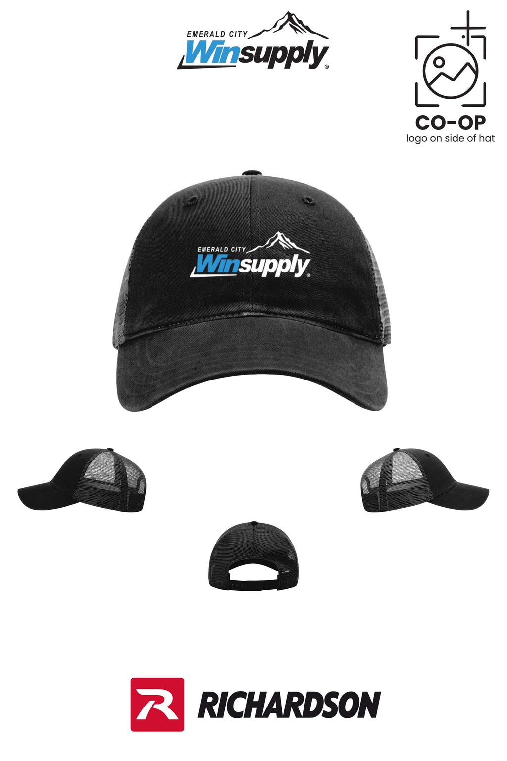 Richardson 111 Garment Washed Trucker - Winsupply Emerald City