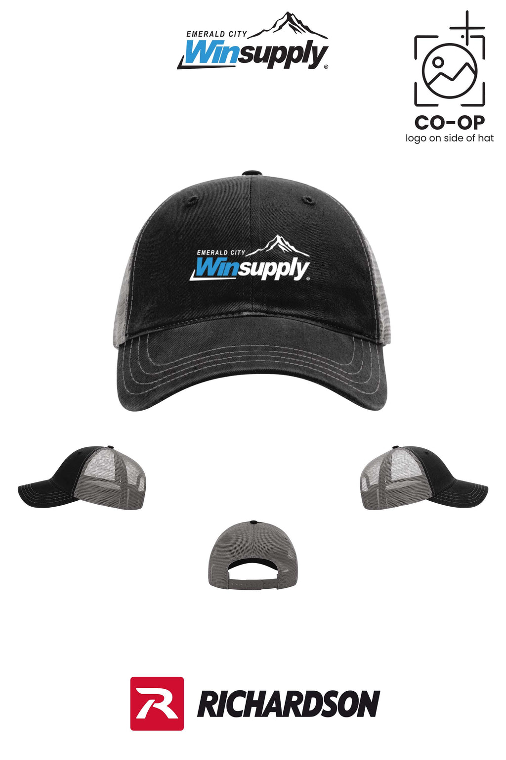 Richardson 111 Garment Washed Trucker - Winsupply Emerald City