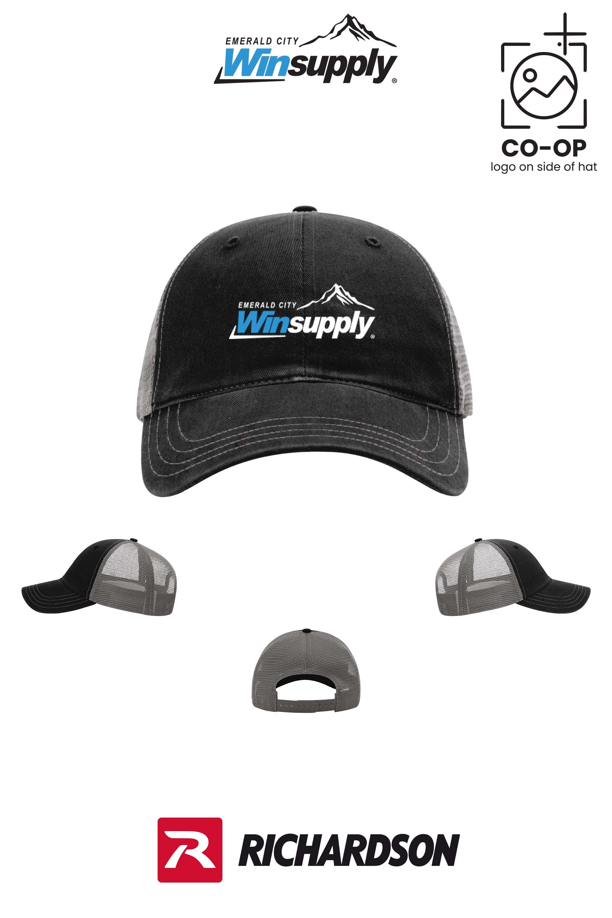 Richardson 111 Garment Washed Trucker - Winsupply Emerald City