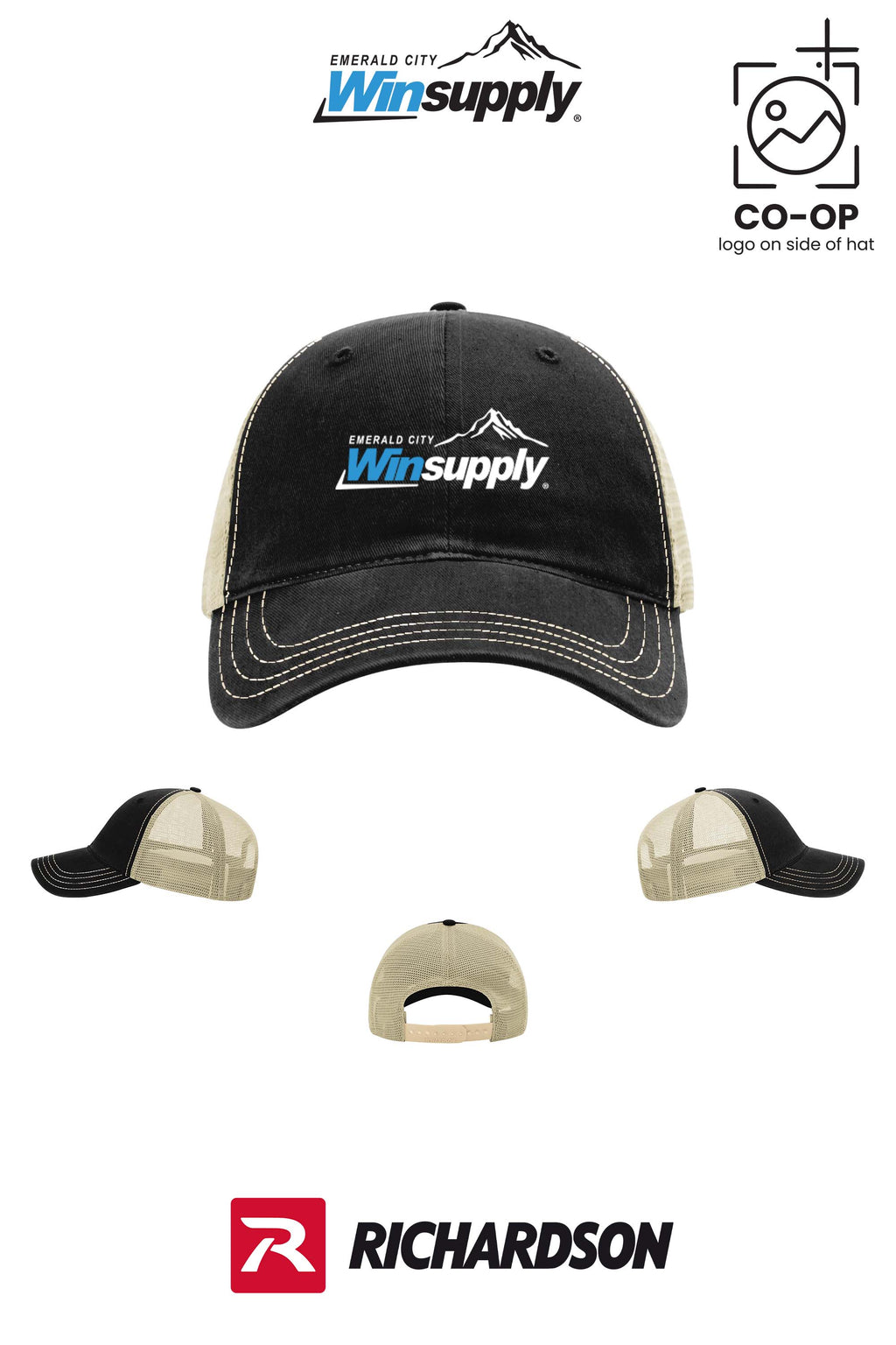Richardson 111 Garment Washed Trucker - Winsupply Emerald City