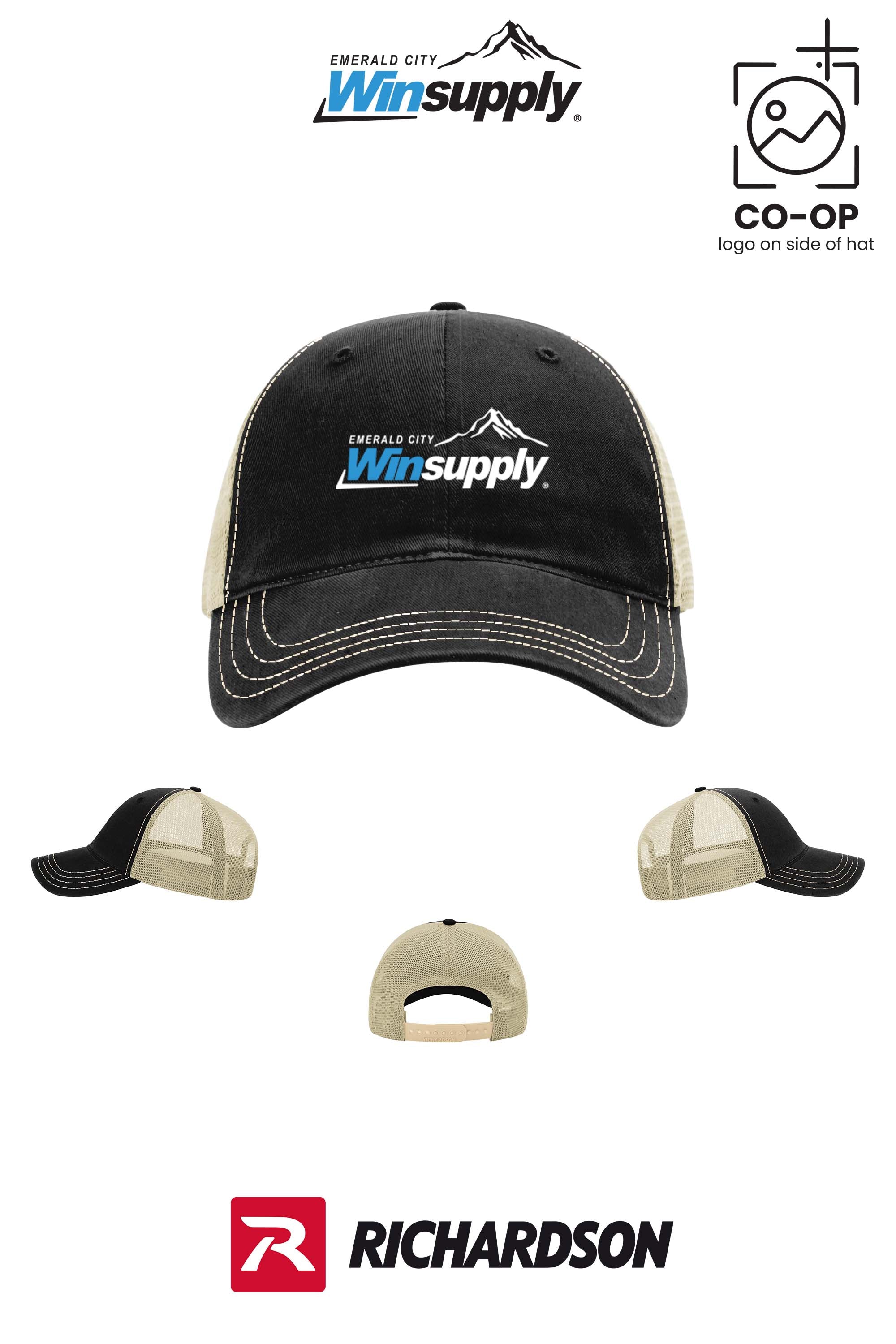 Richardson 111 Garment Washed Trucker - Winsupply Emerald City