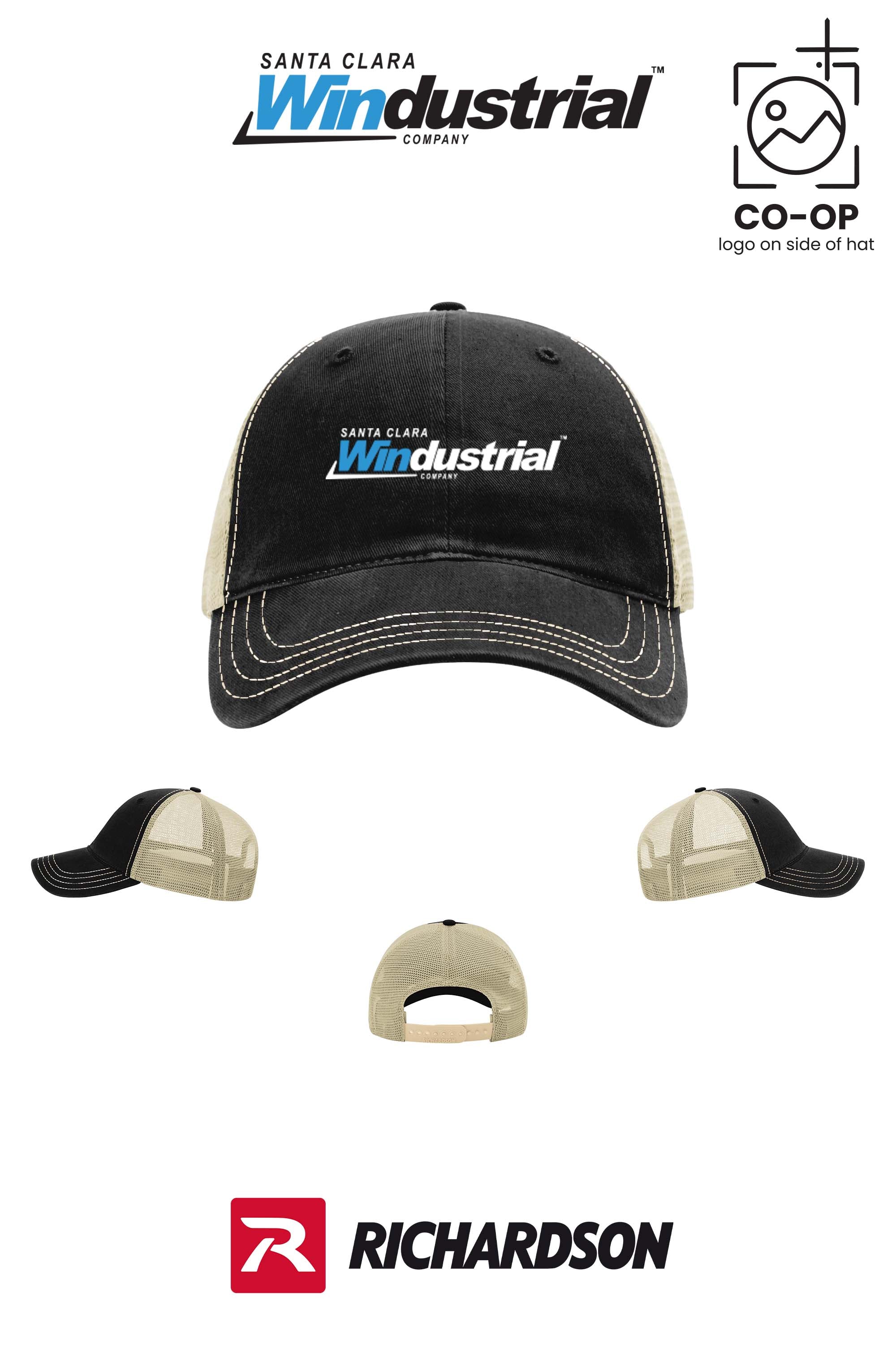 Richardson 111 Garment Washed Trucker - Santa Clara Windustrial