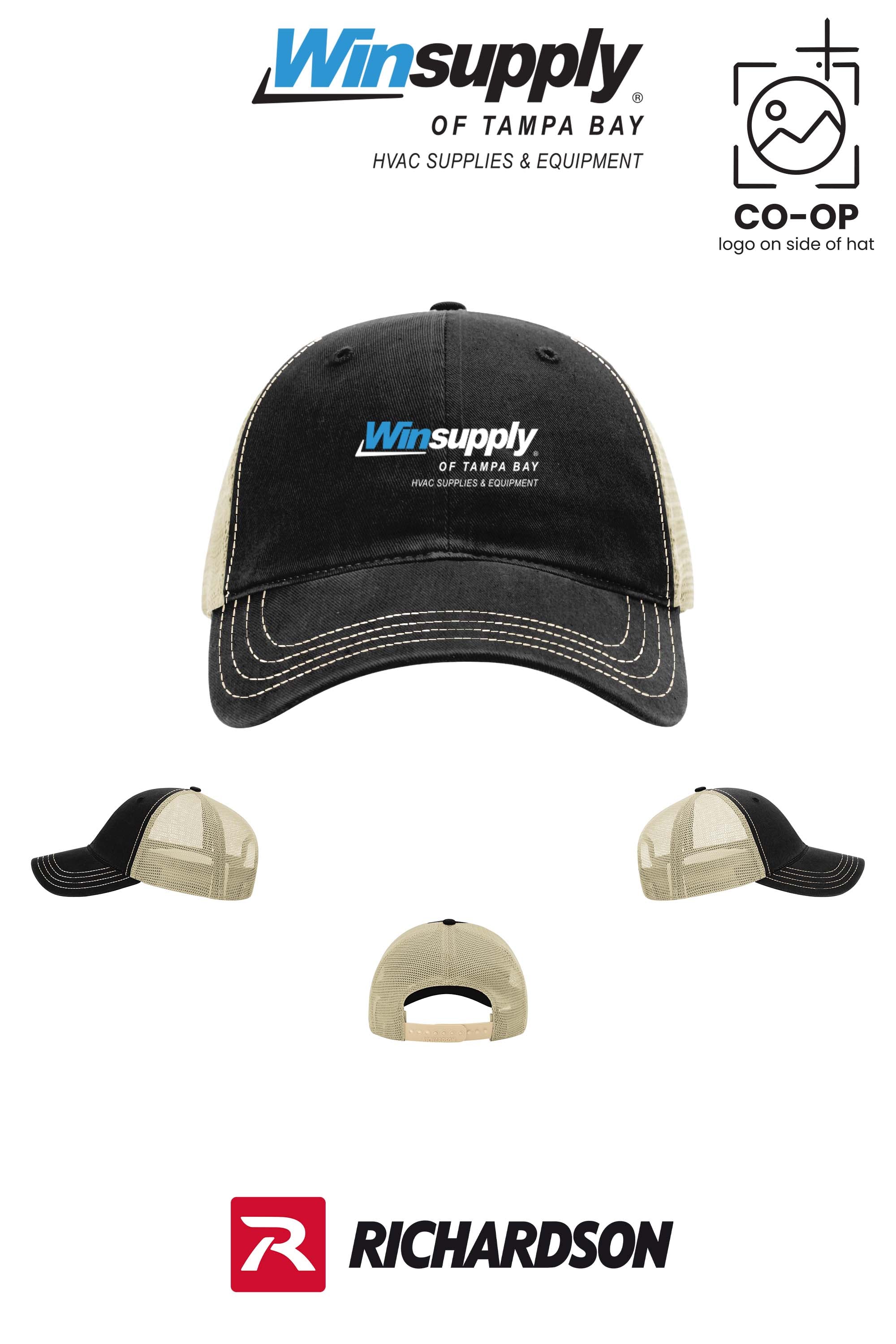 Richardson 111 Garment Washed Trucker - Winsupply of Tampa Bay