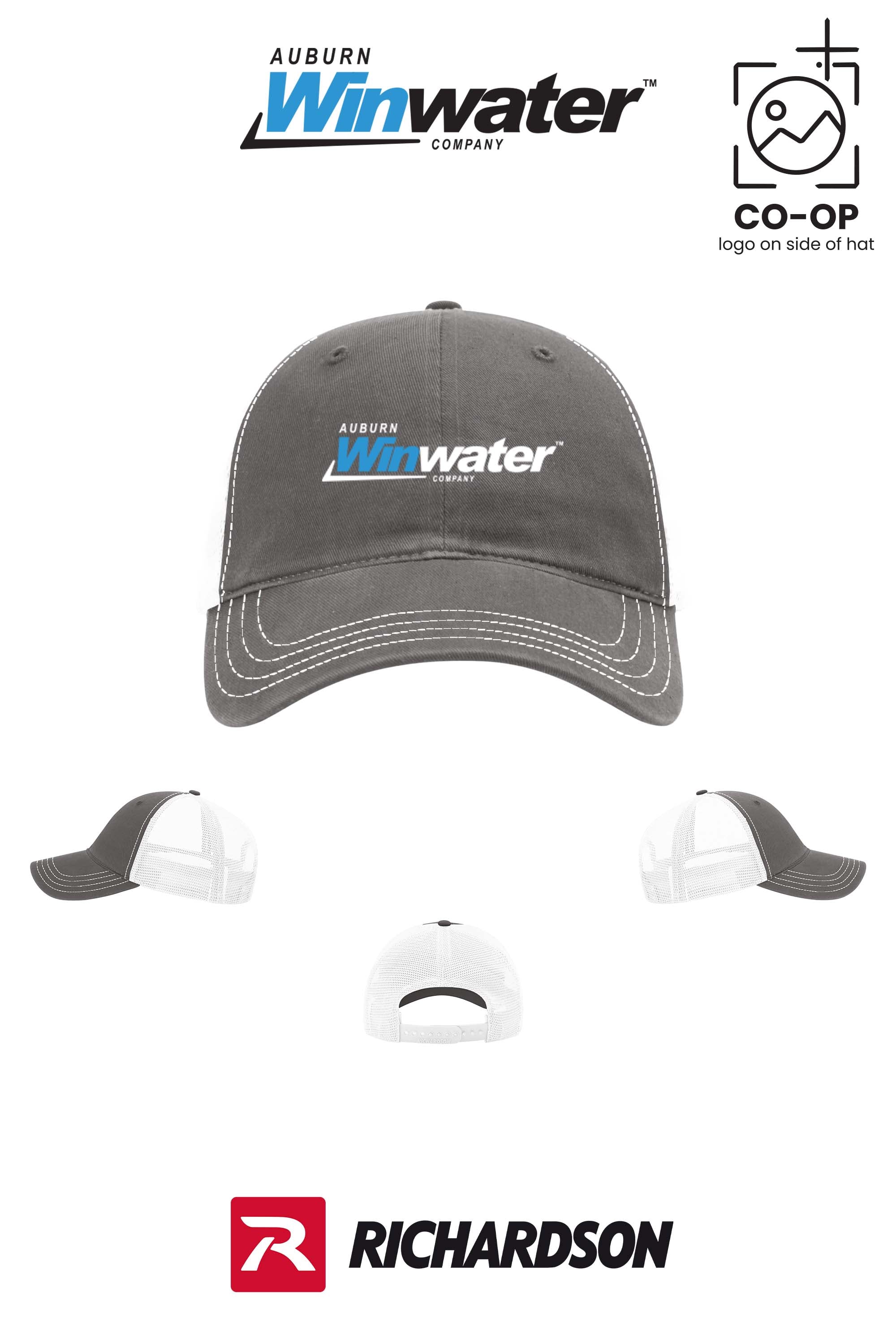 Richardson 111 Garment Washed Trucker - Auburn Winwater