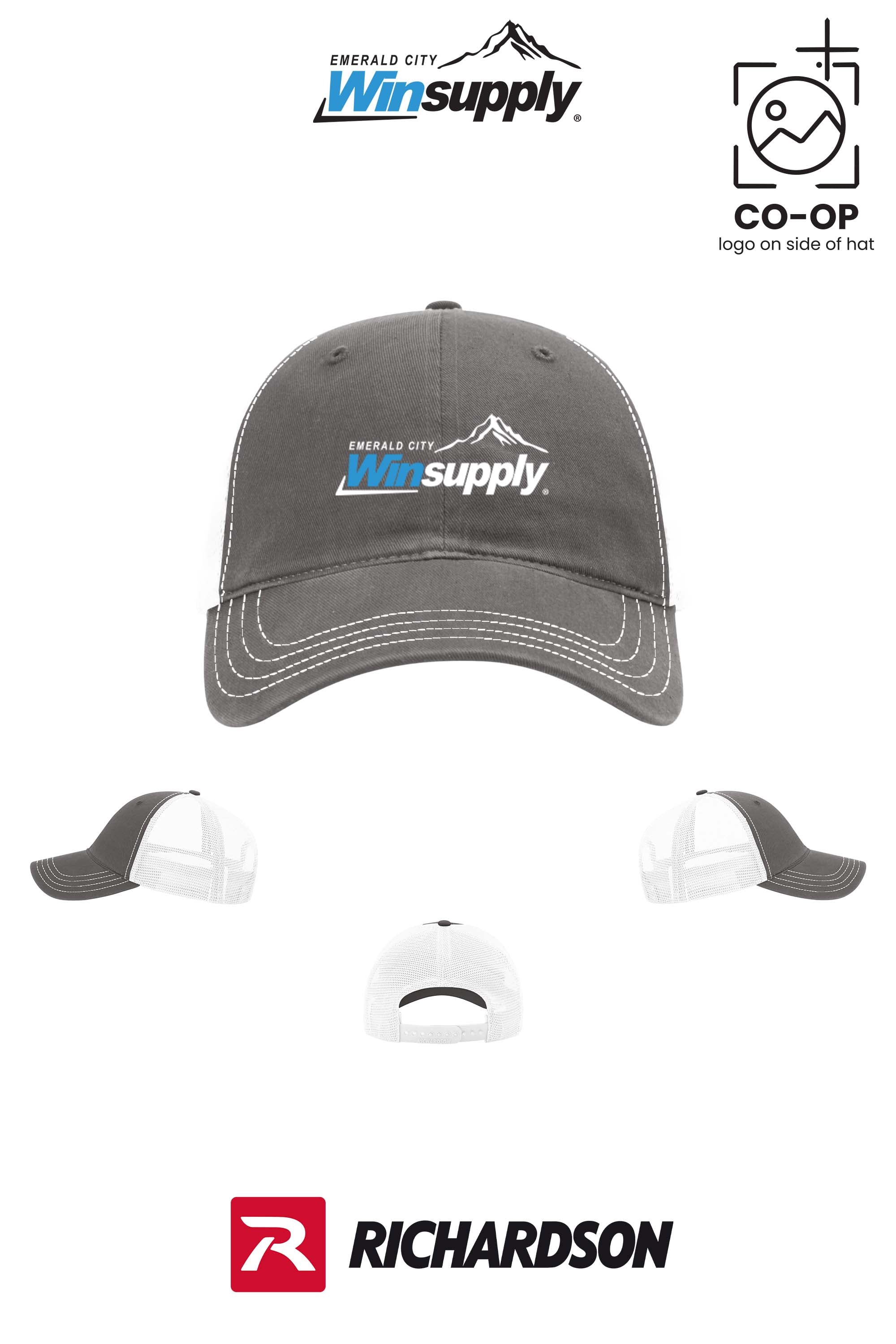Richardson 111 Garment Washed Trucker - Winsupply Emerald City