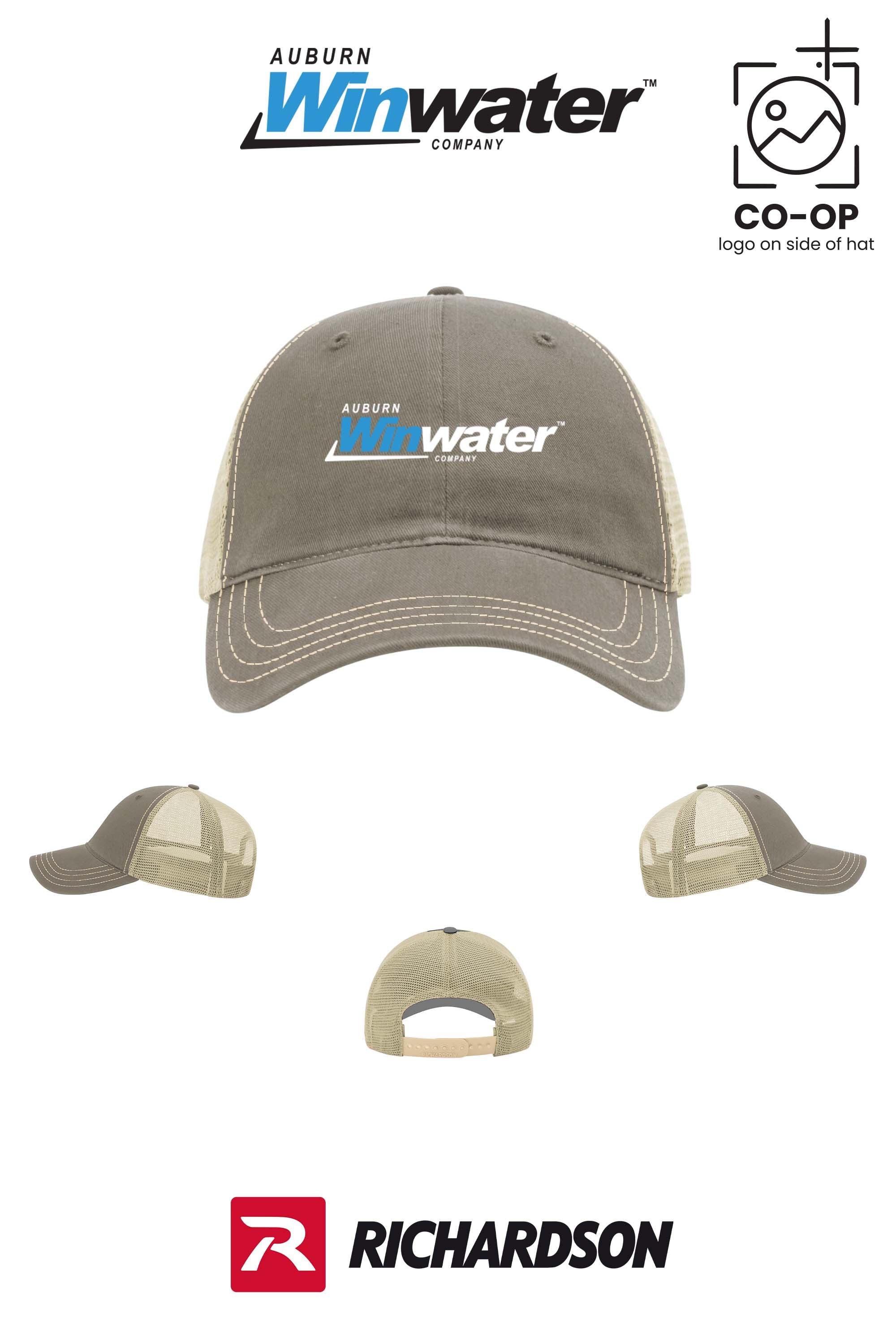 Richardson 111 Garment Washed Trucker - Auburn Winwater