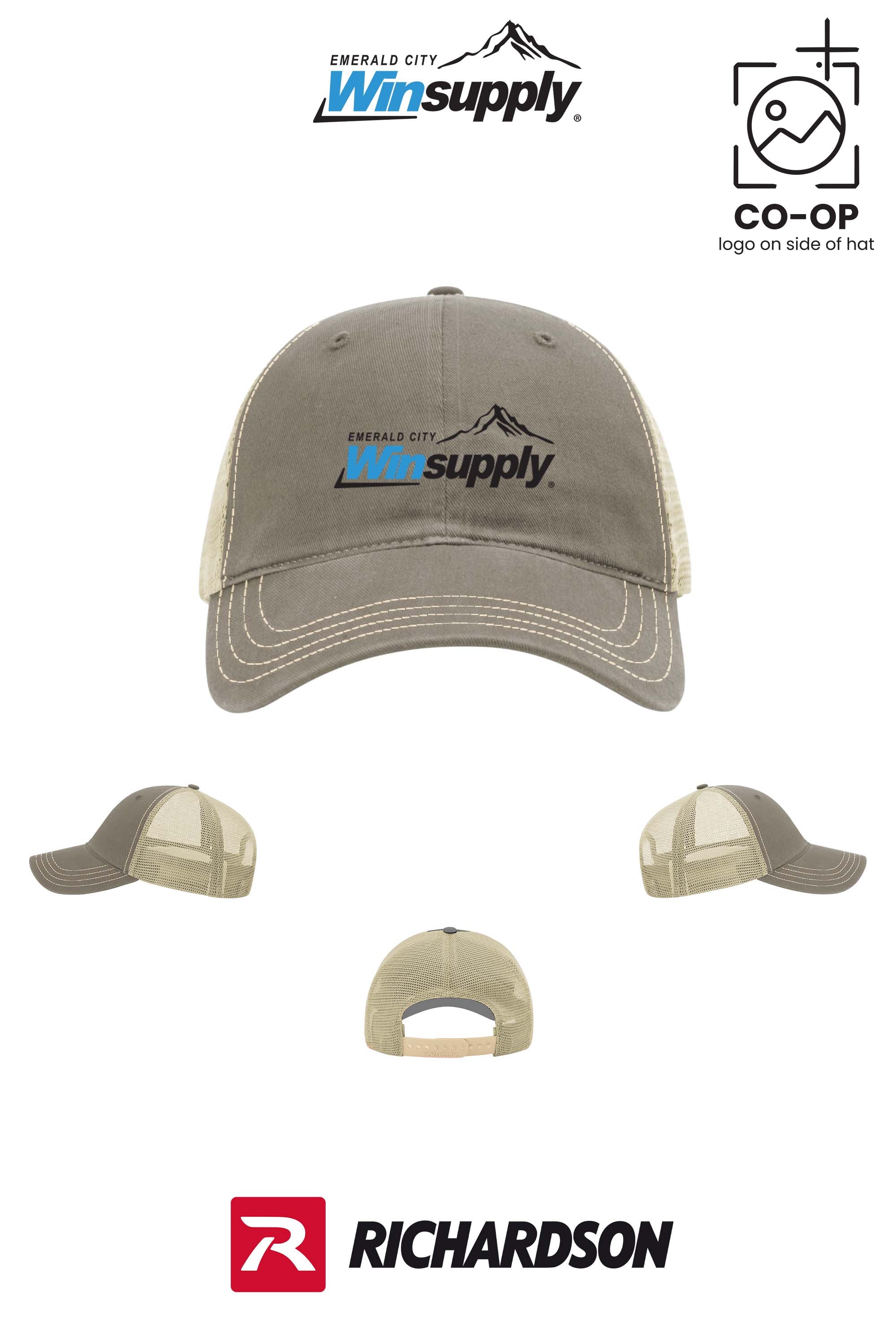 Richardson 111 Garment Washed Trucker - Winsupply Emerald City