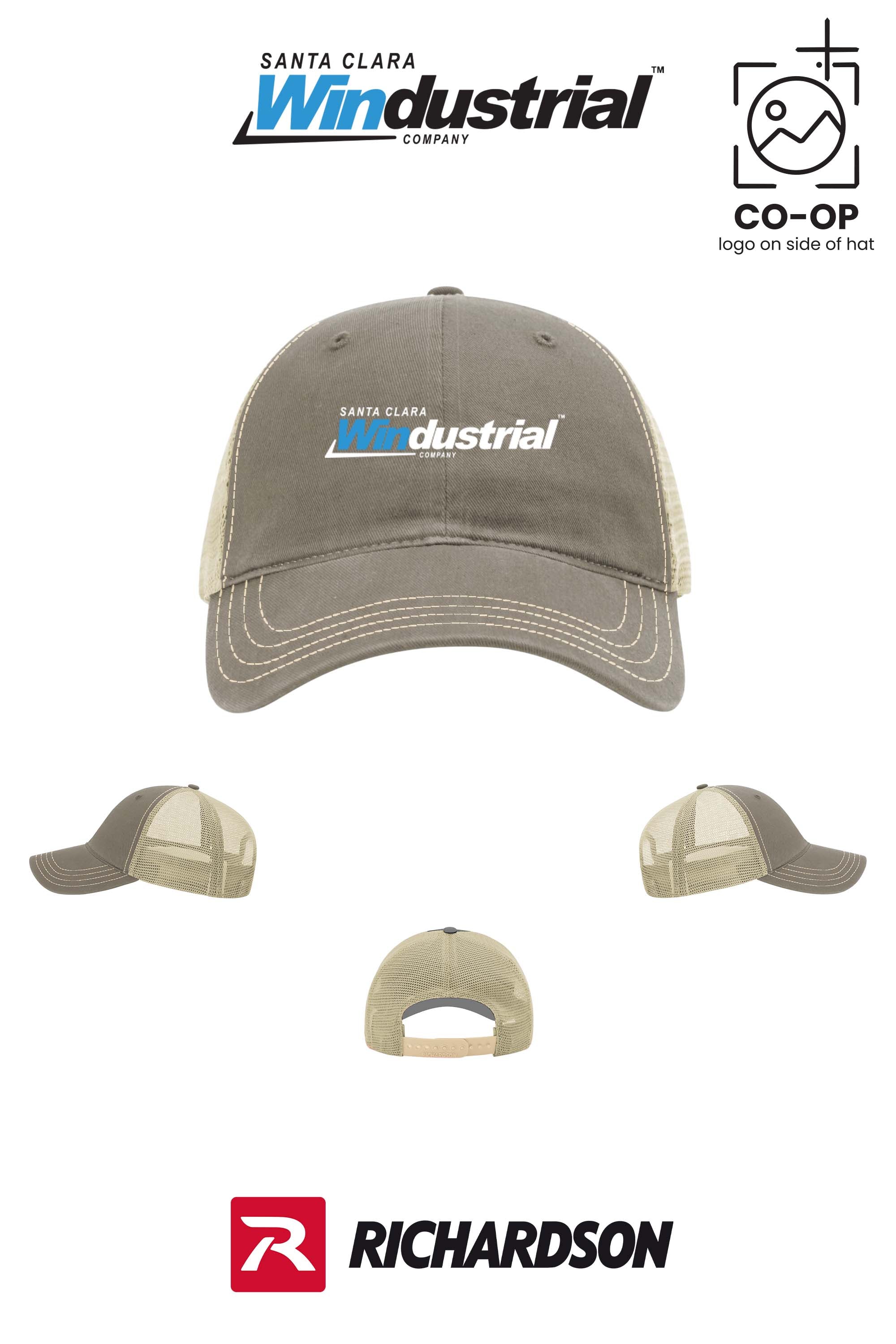 Richardson 111 Garment Washed Trucker - Santa Clara Windustrial