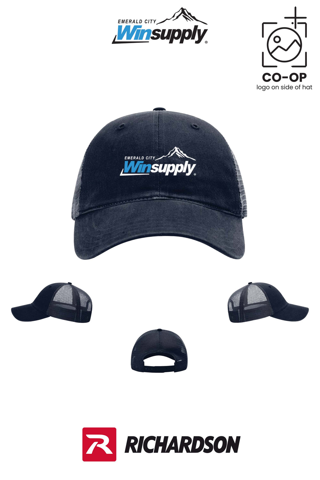 Richardson 111 Garment Washed Trucker - Winsupply Emerald City