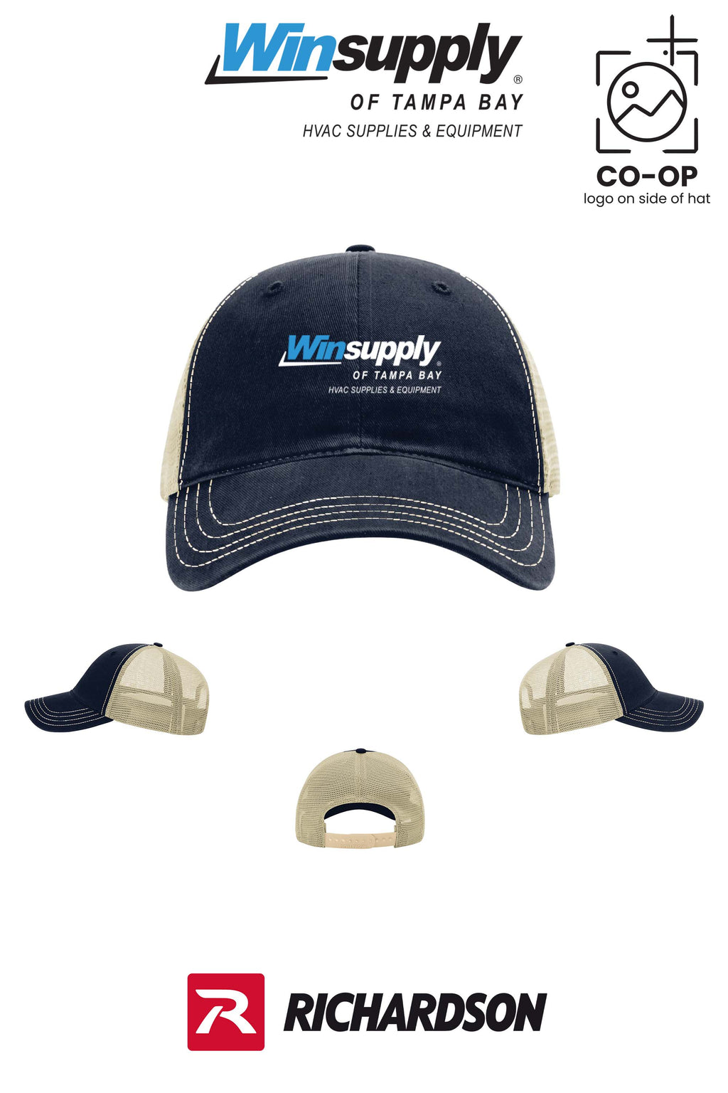 Richardson 111 Garment Washed Trucker - Winsupply of Tampa Bay