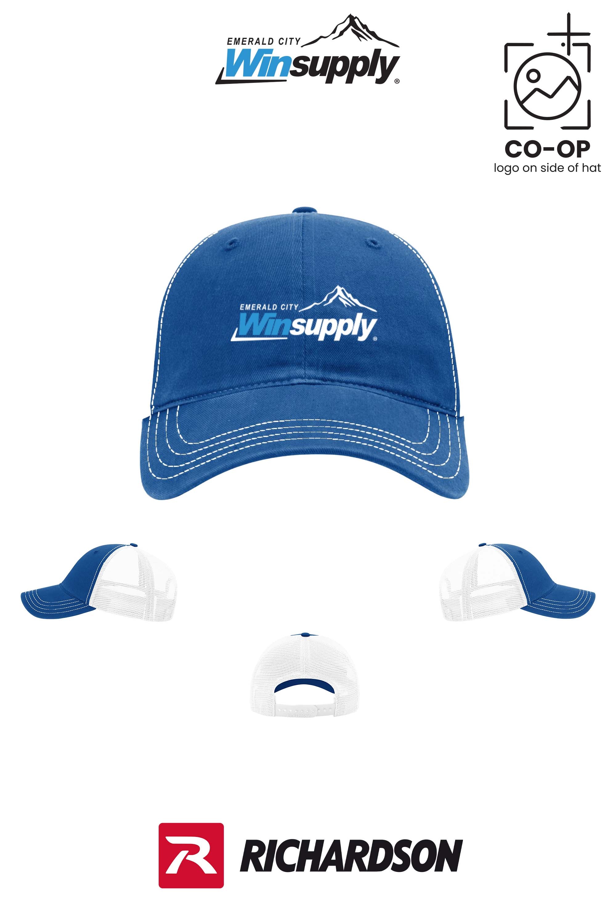 Richardson 111 Garment Washed Trucker - Winsupply Emerald City