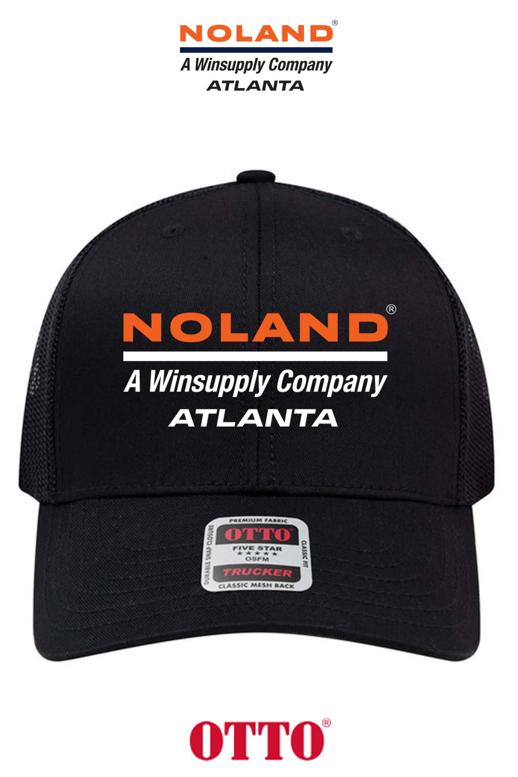 **BULK BUY SPECIAL** OTTO CAP® 6 Panel Mid Profile Mesh Back Trucker Hat - Atlanta Noland