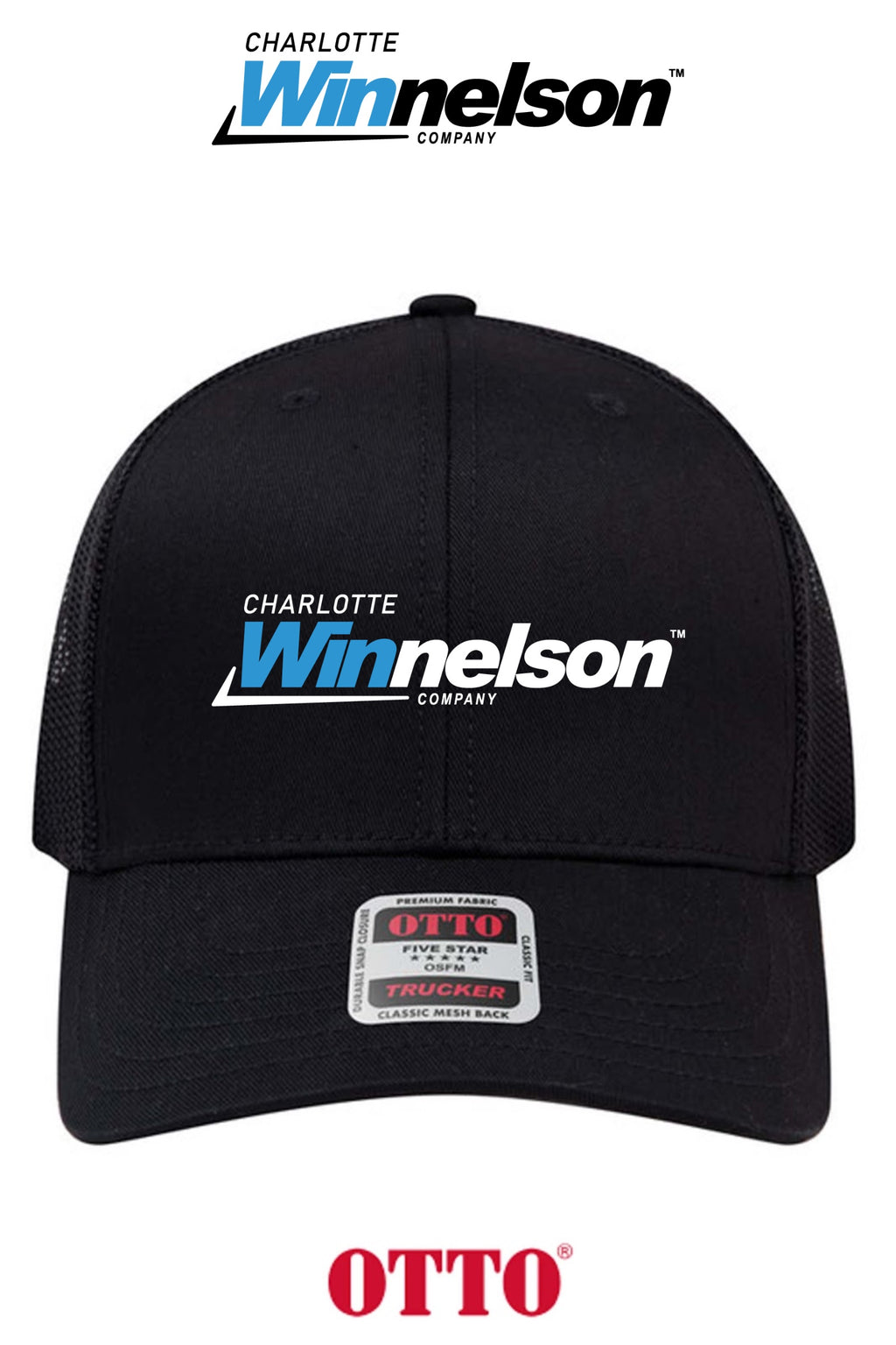 **BULK BUY SPECIAL** OTTO CAP® 6 Panel Mid Profile Mesh Back Trucker Hat - Charlotte Winnelson
