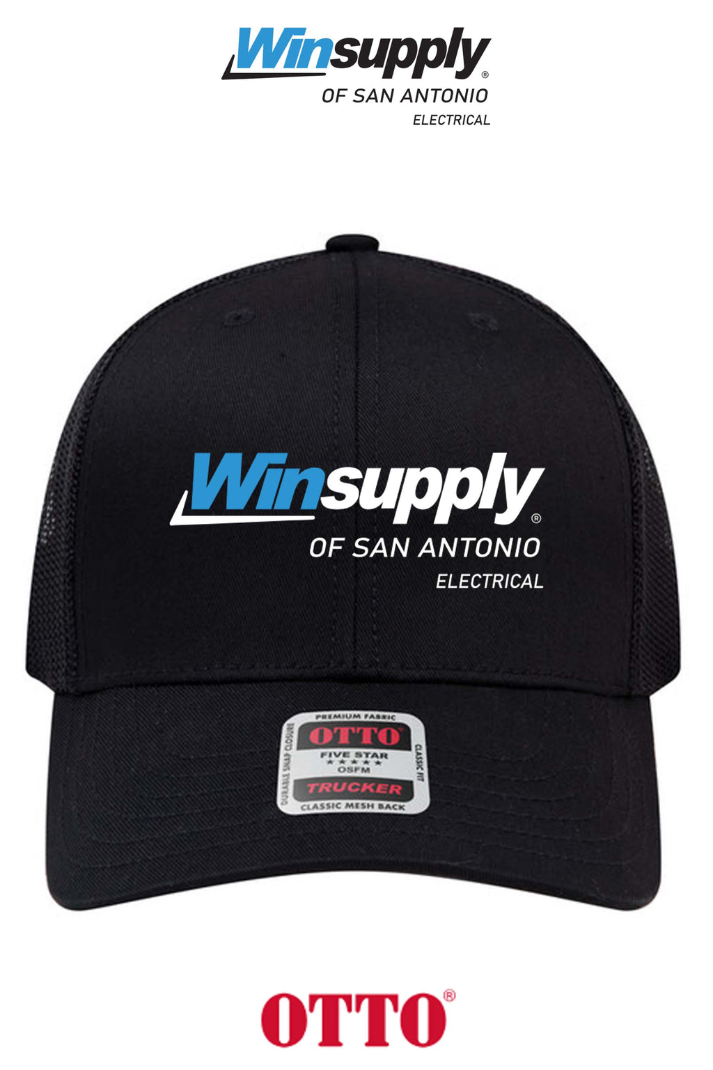 **BULK BUY SPECIAL** OTTO CAP® 6 Panel Mid Profile Mesh Back Trucker Hat - Winsupply C San Antonio TX Co.
