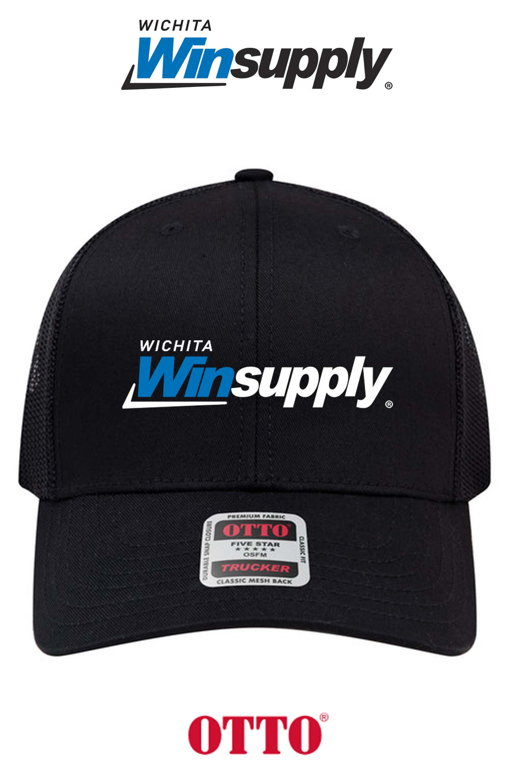 **BULK BUY SPECIAL** OTTO CAP® 6 Panel Mid Profile Mesh Back Trucker Hat - Wichita Winsupply