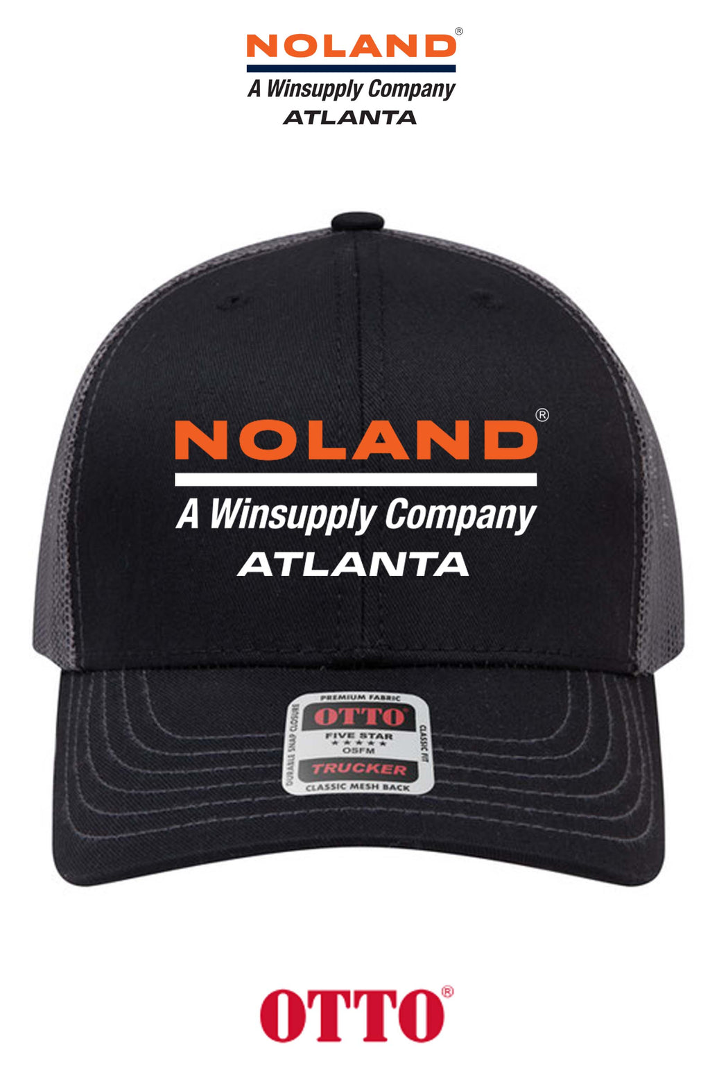 **BULK BUY SPECIAL** OTTO CAP® 6 Panel Mid Profile Mesh Back Trucker Hat - Atlanta Noland