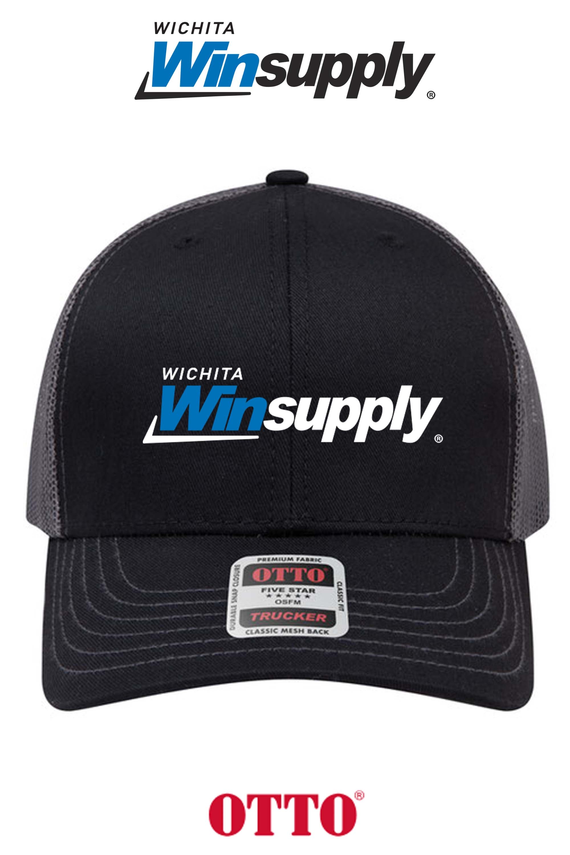 **BULK BUY SPECIAL** OTTO CAP® 6 Panel Mid Profile Mesh Back Trucker Hat - Wichita Winsupply