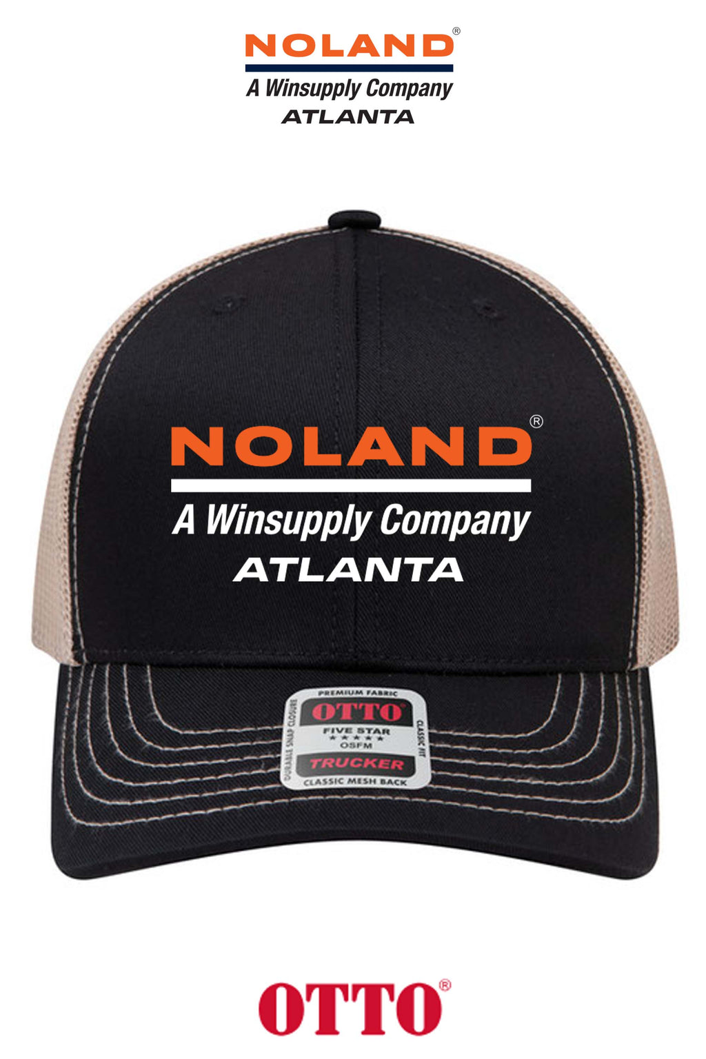 **BULK BUY SPECIAL** OTTO CAP® 6 Panel Mid Profile Mesh Back Trucker Hat - Atlanta Noland