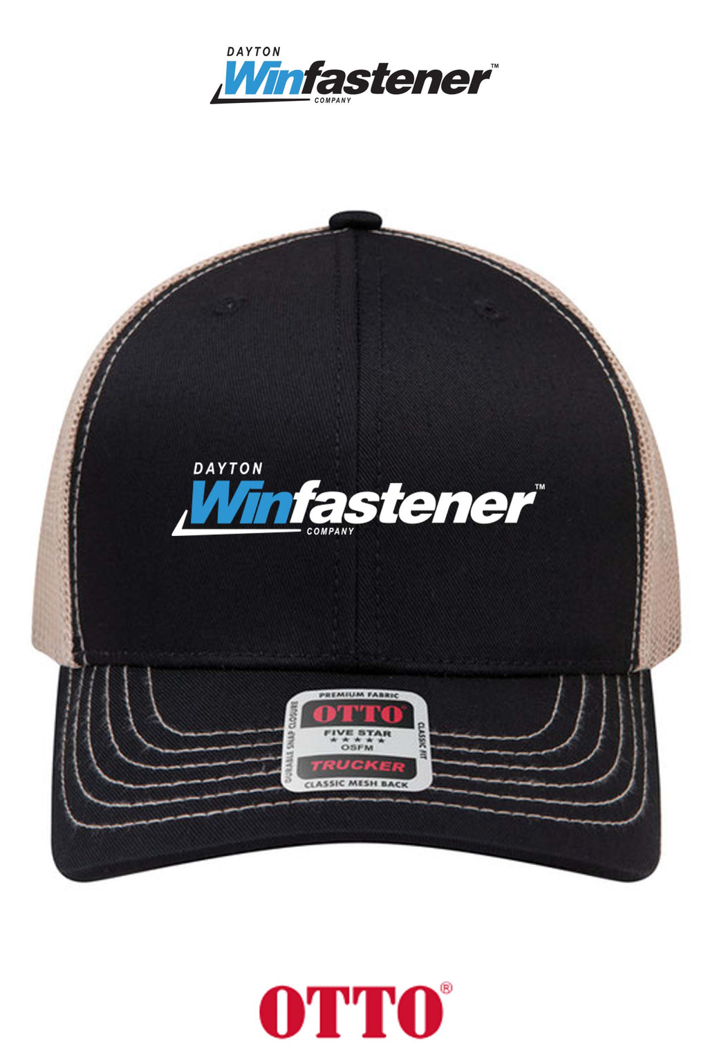 **BULK BUY SPECIAL** OTTO CAP® 6 Panel Mid Profile Mesh Back Trucker Hat - Dayton Winfastener