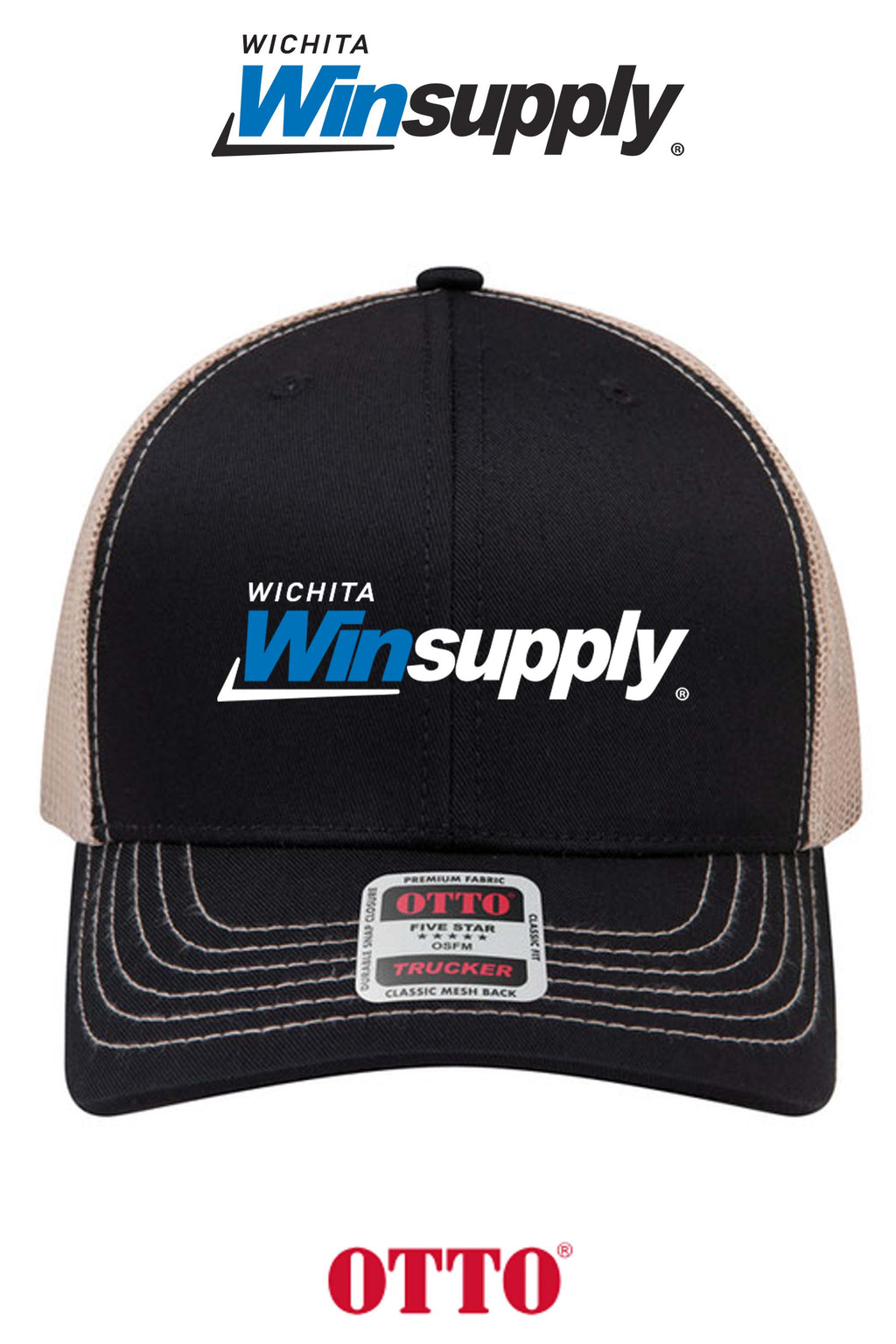 **BULK BUY SPECIAL** OTTO CAP® 6 Panel Mid Profile Mesh Back Trucker Hat - Wichita Winsupply