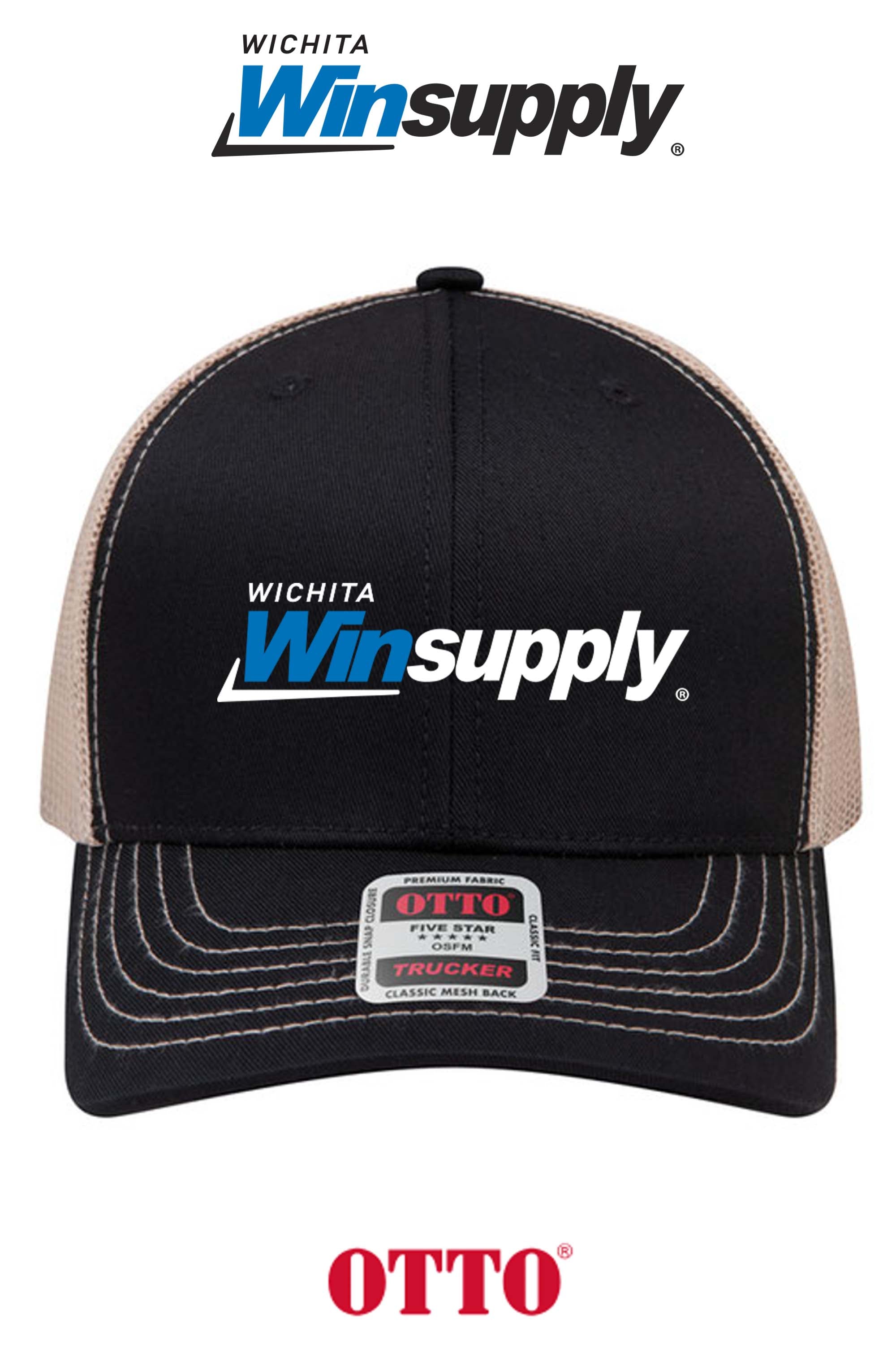 **BULK BUY SPECIAL** OTTO CAP® 6 Panel Mid Profile Mesh Back Trucker Hat - Wichita Winsupply