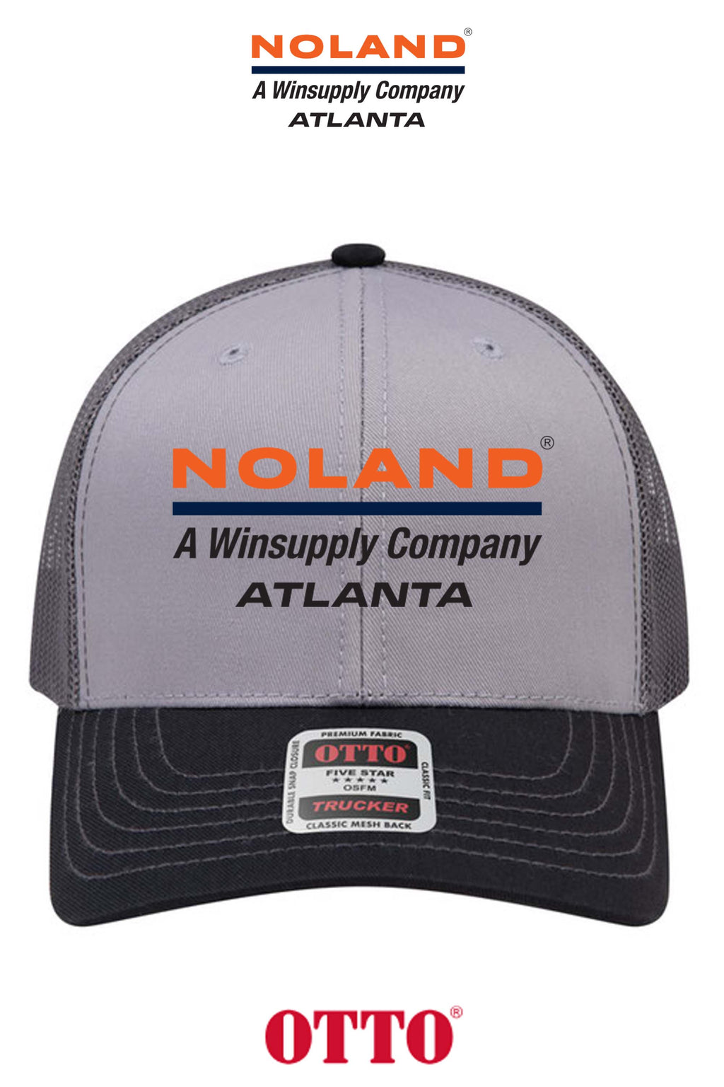 **BULK BUY SPECIAL** OTTO CAP® 6 Panel Mid Profile Mesh Back Trucker Hat - Atlanta Noland