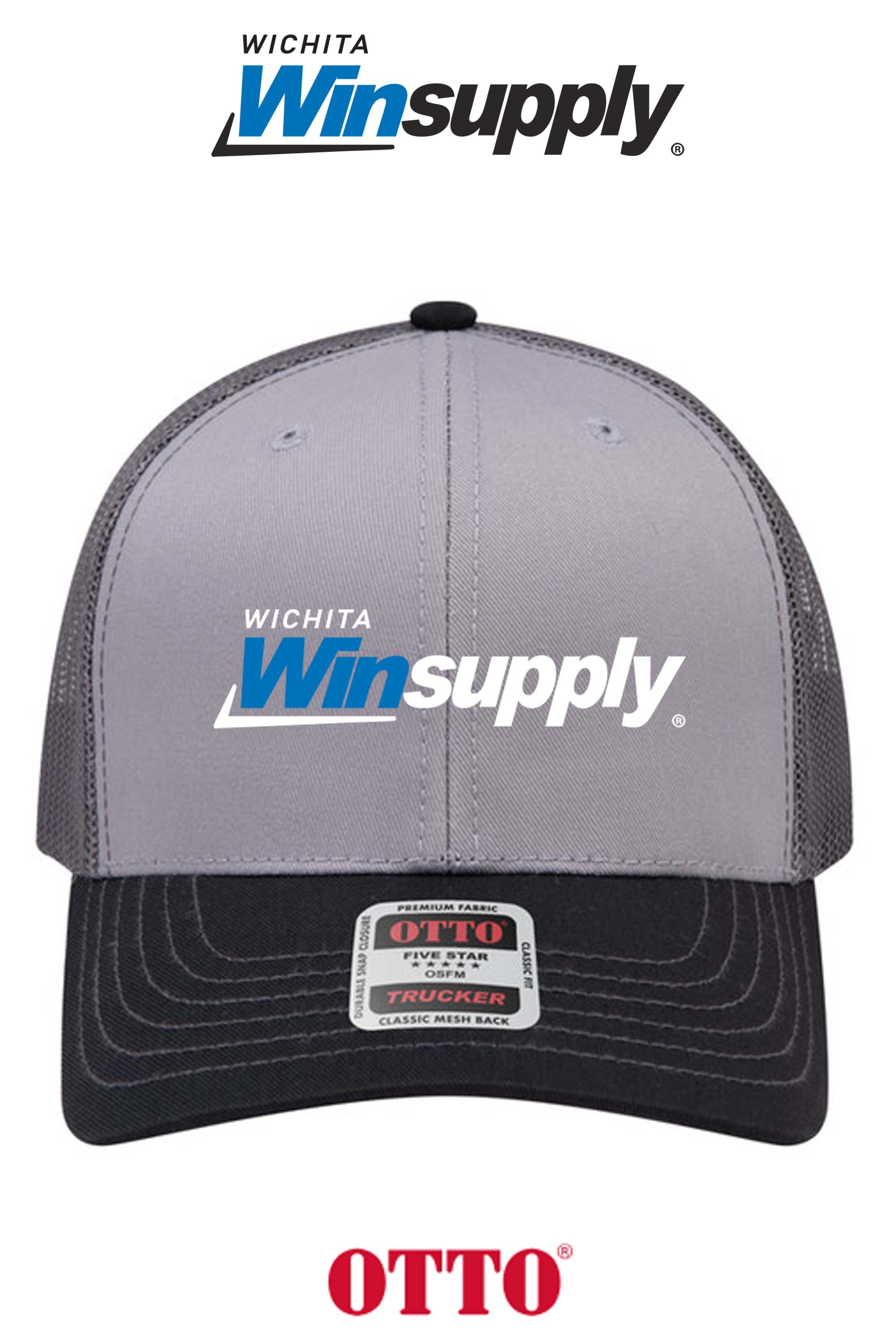 **BULK BUY SPECIAL** OTTO CAP® 6 Panel Mid Profile Mesh Back Trucker Hat - Wichita Winsupply
