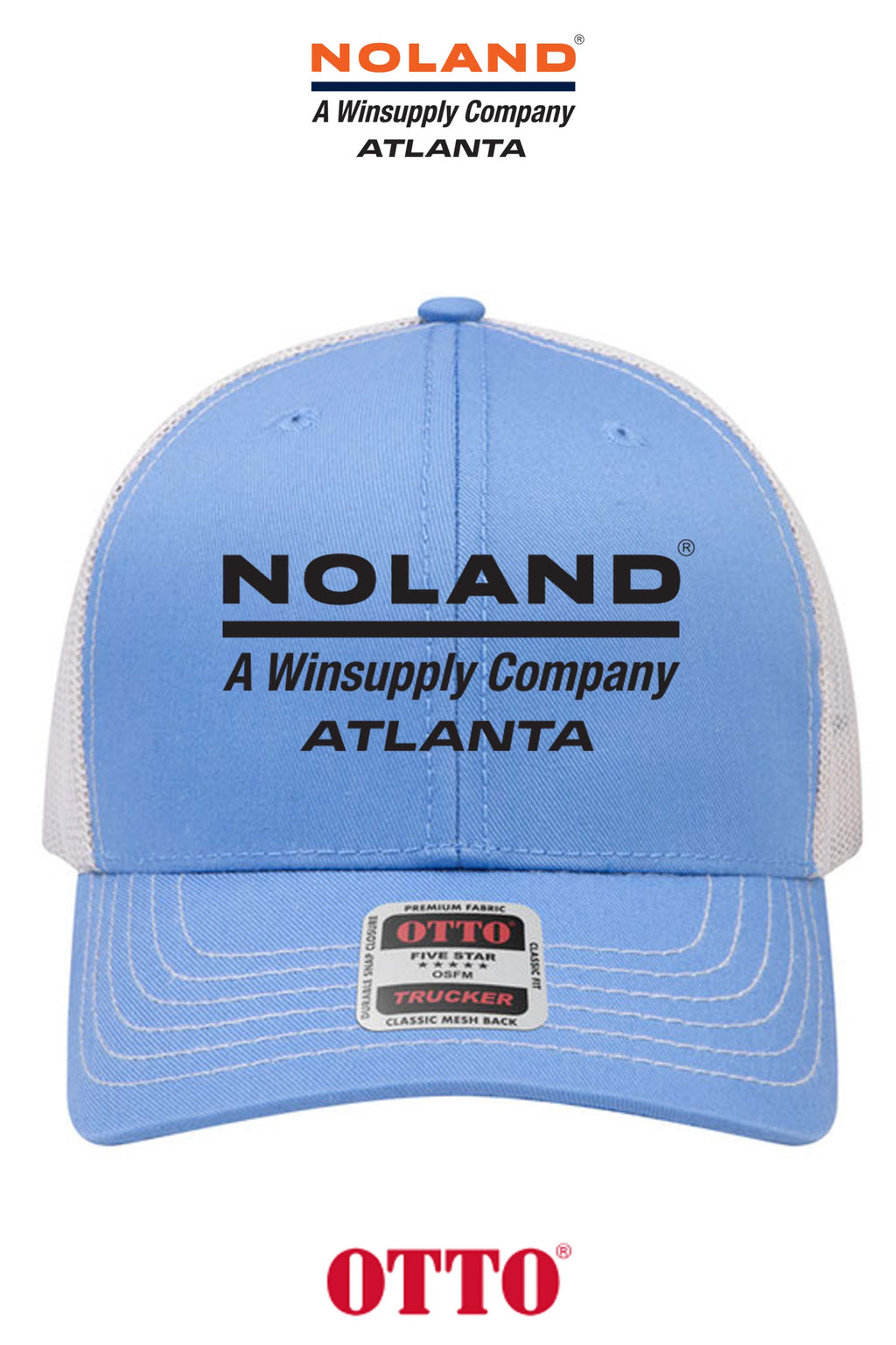**BULK BUY SPECIAL** OTTO CAP® 6 Panel Mid Profile Mesh Back Trucker Hat - Atlanta Noland