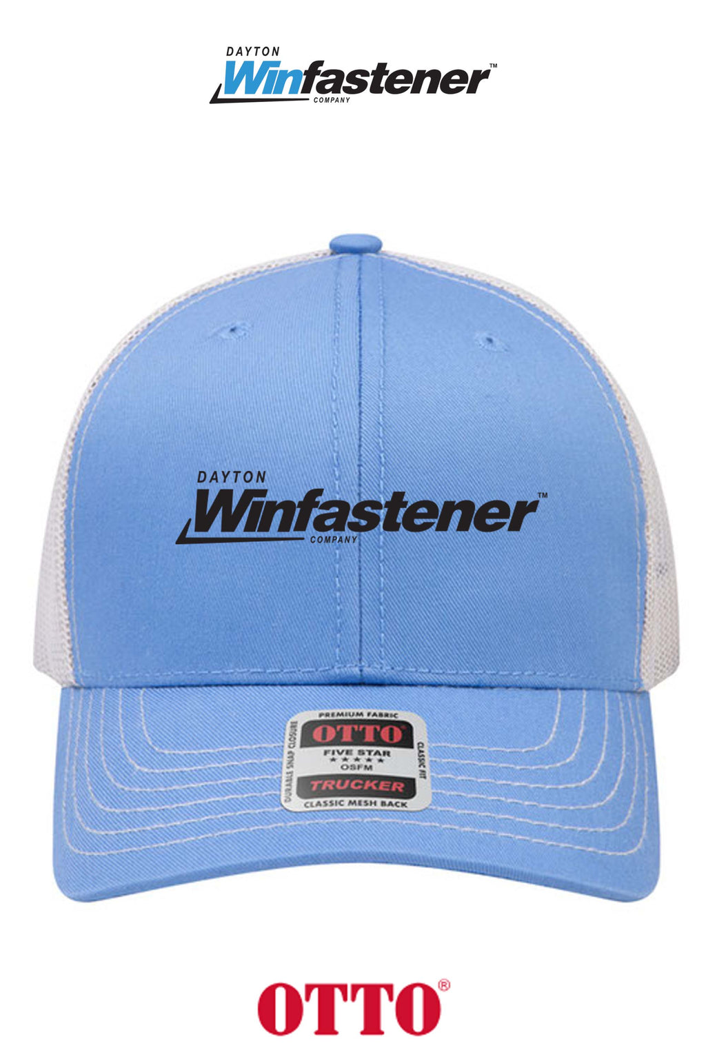 **BULK BUY SPECIAL** OTTO CAP® 6 Panel Mid Profile Mesh Back Trucker Hat - Dayton Winfastener