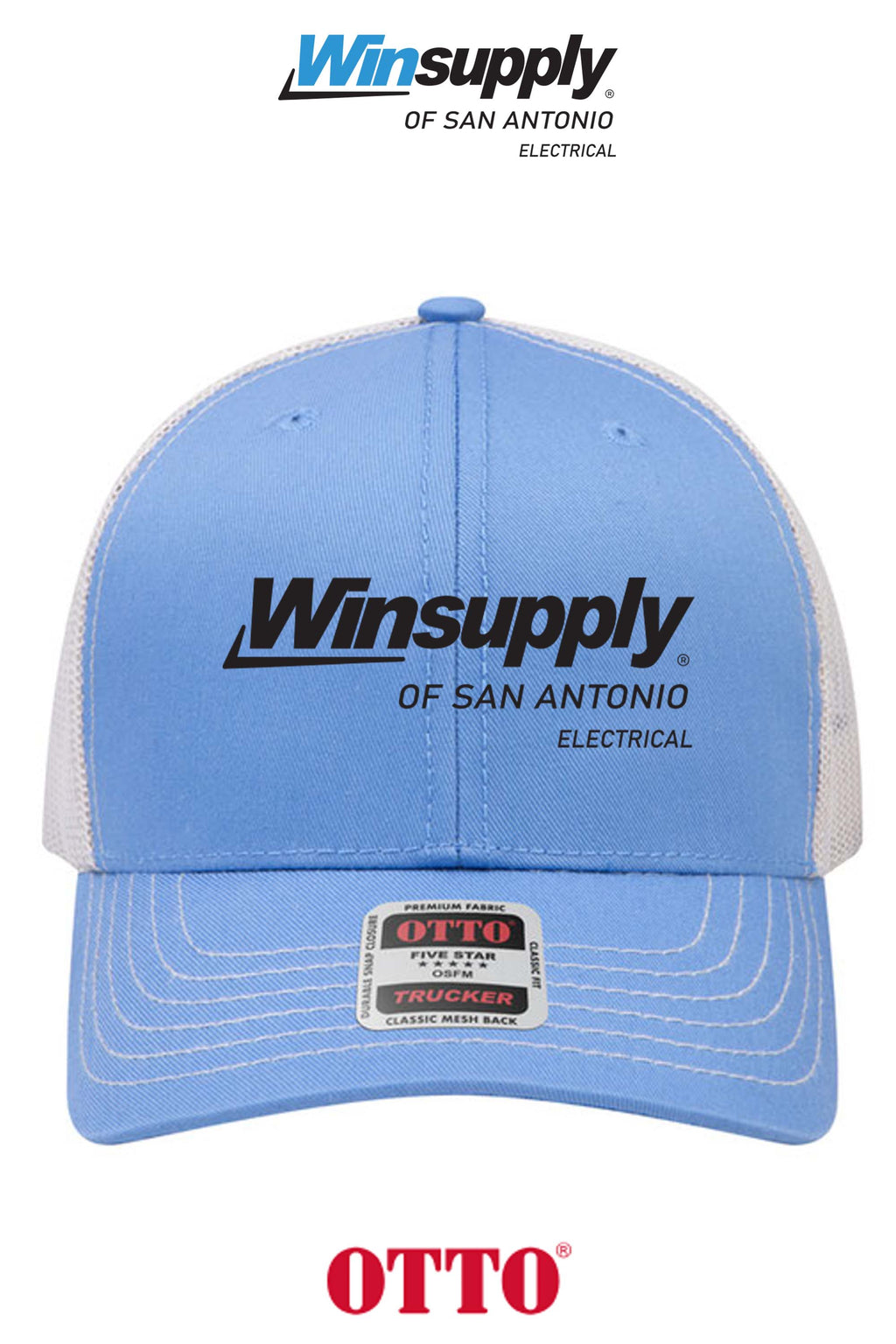 **BULK BUY SPECIAL** OTTO CAP® 6 Panel Mid Profile Mesh Back Trucker Hat - Winsupply C San Antonio TX Co.