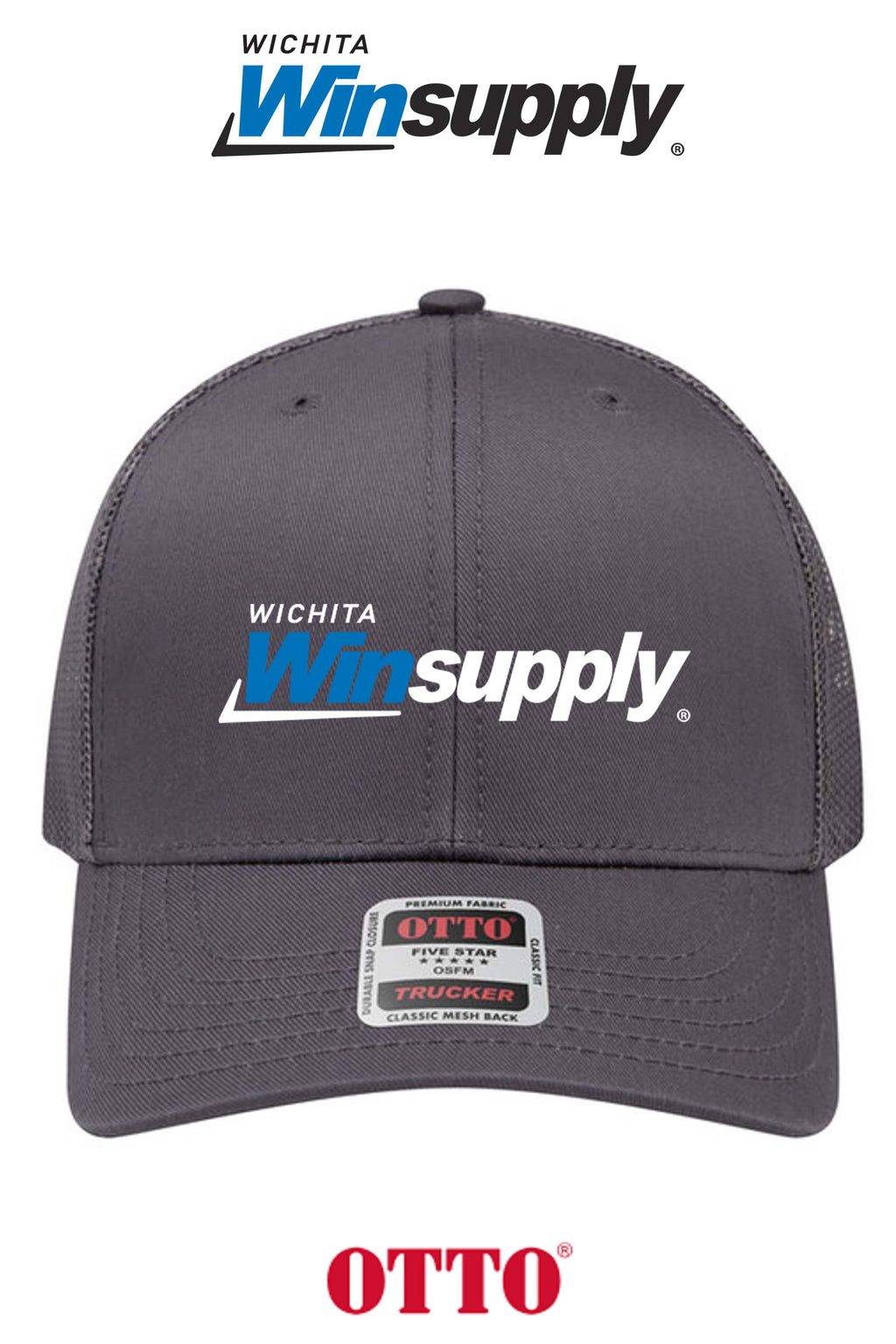 **BULK BUY SPECIAL** OTTO CAP® 6 Panel Mid Profile Mesh Back Trucker Hat - Wichita Winsupply