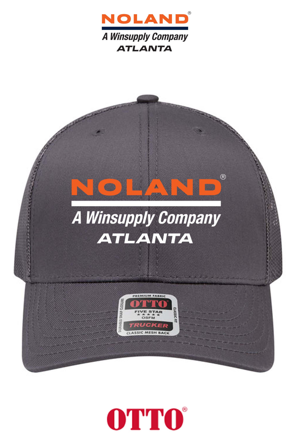 **BULK BUY SPECIAL** OTTO CAP® 6 Panel Mid Profile Mesh Back Trucker Hat - Atlanta Noland