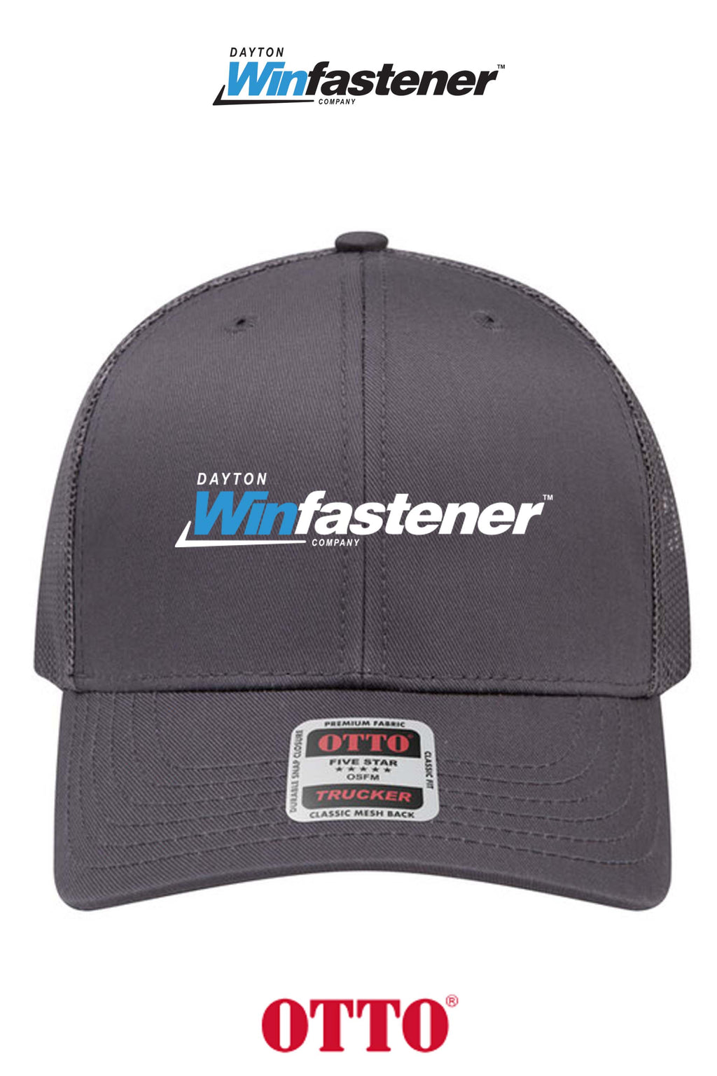 **BULK BUY SPECIAL** OTTO CAP® 6 Panel Mid Profile Mesh Back Trucker Hat - Dayton Winfastener