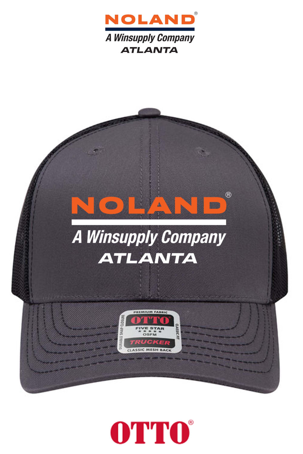 **BULK BUY SPECIAL** OTTO CAP® 6 Panel Mid Profile Mesh Back Trucker Hat - Atlanta Noland