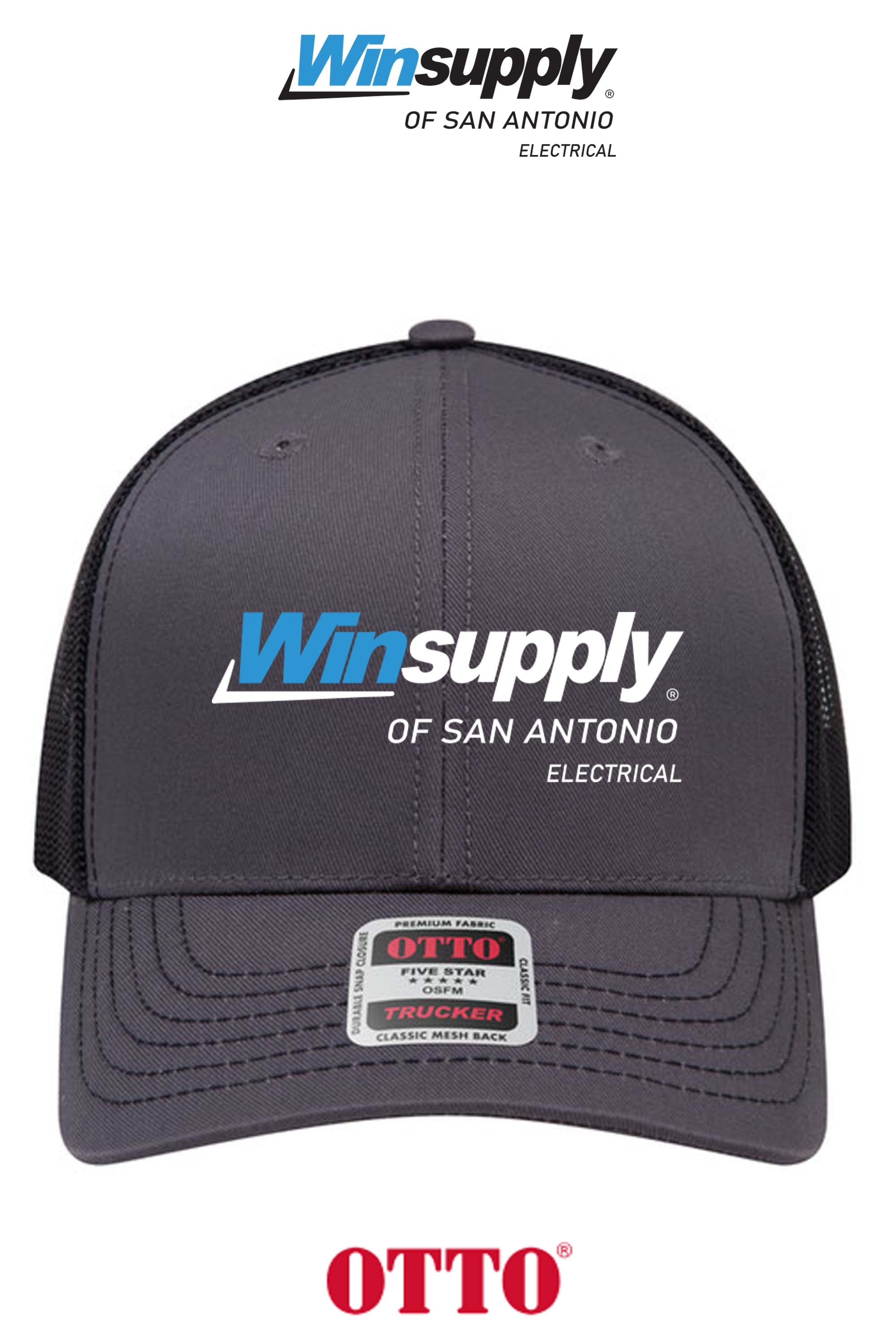 **BULK BUY SPECIAL** OTTO CAP® 6 Panel Mid Profile Mesh Back Trucker Hat - Winsupply C San Antonio TX Co.