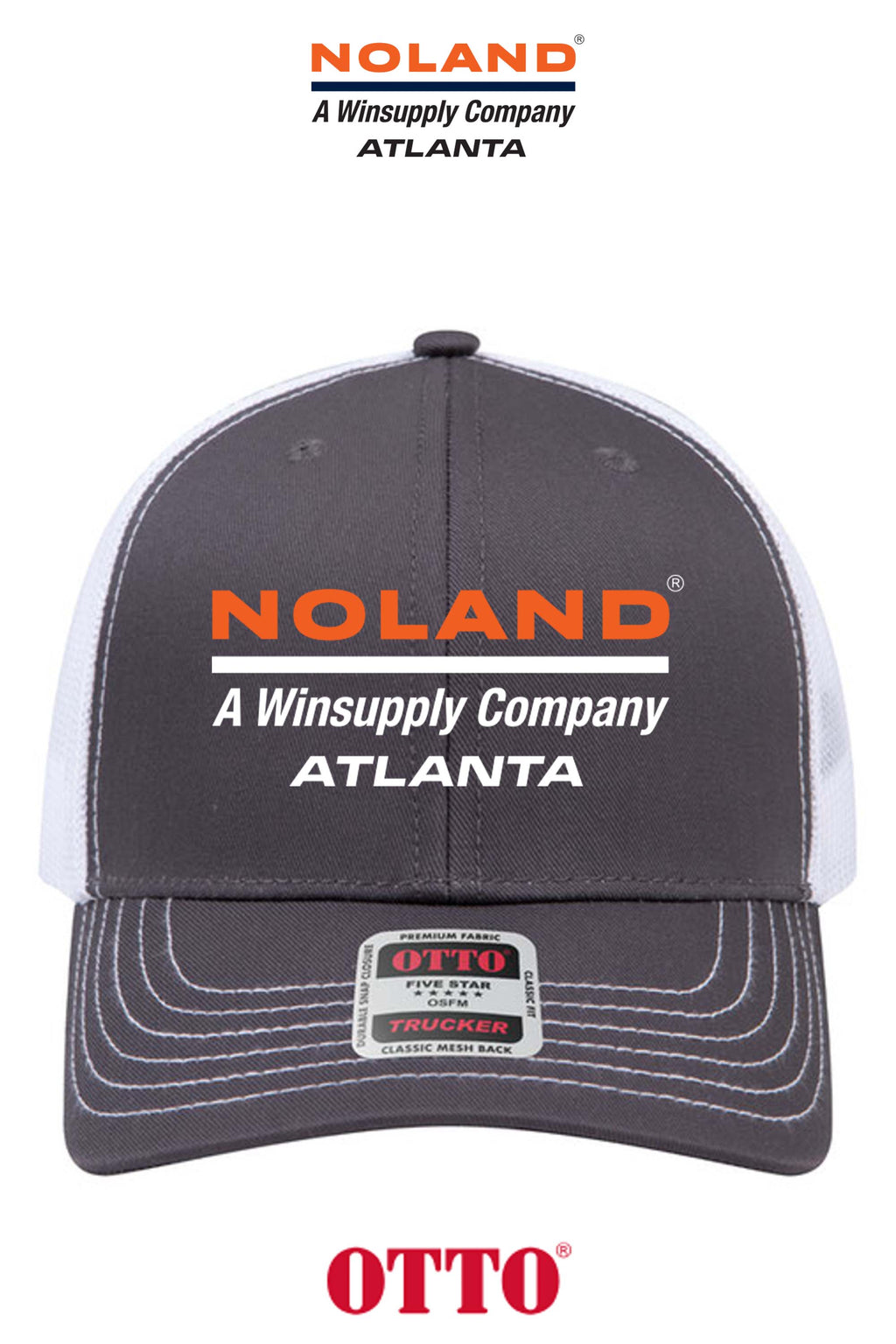 **BULK BUY SPECIAL** OTTO CAP® 6 Panel Mid Profile Mesh Back Trucker Hat - Atlanta Noland