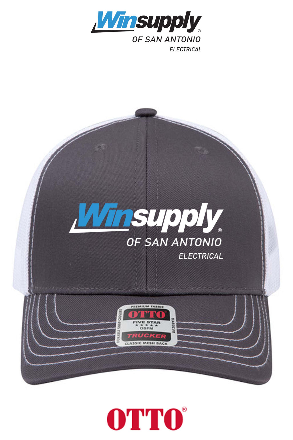 **BULK BUY SPECIAL** OTTO CAP® 6 Panel Mid Profile Mesh Back Trucker Hat - Winsupply C San Antonio TX Co.