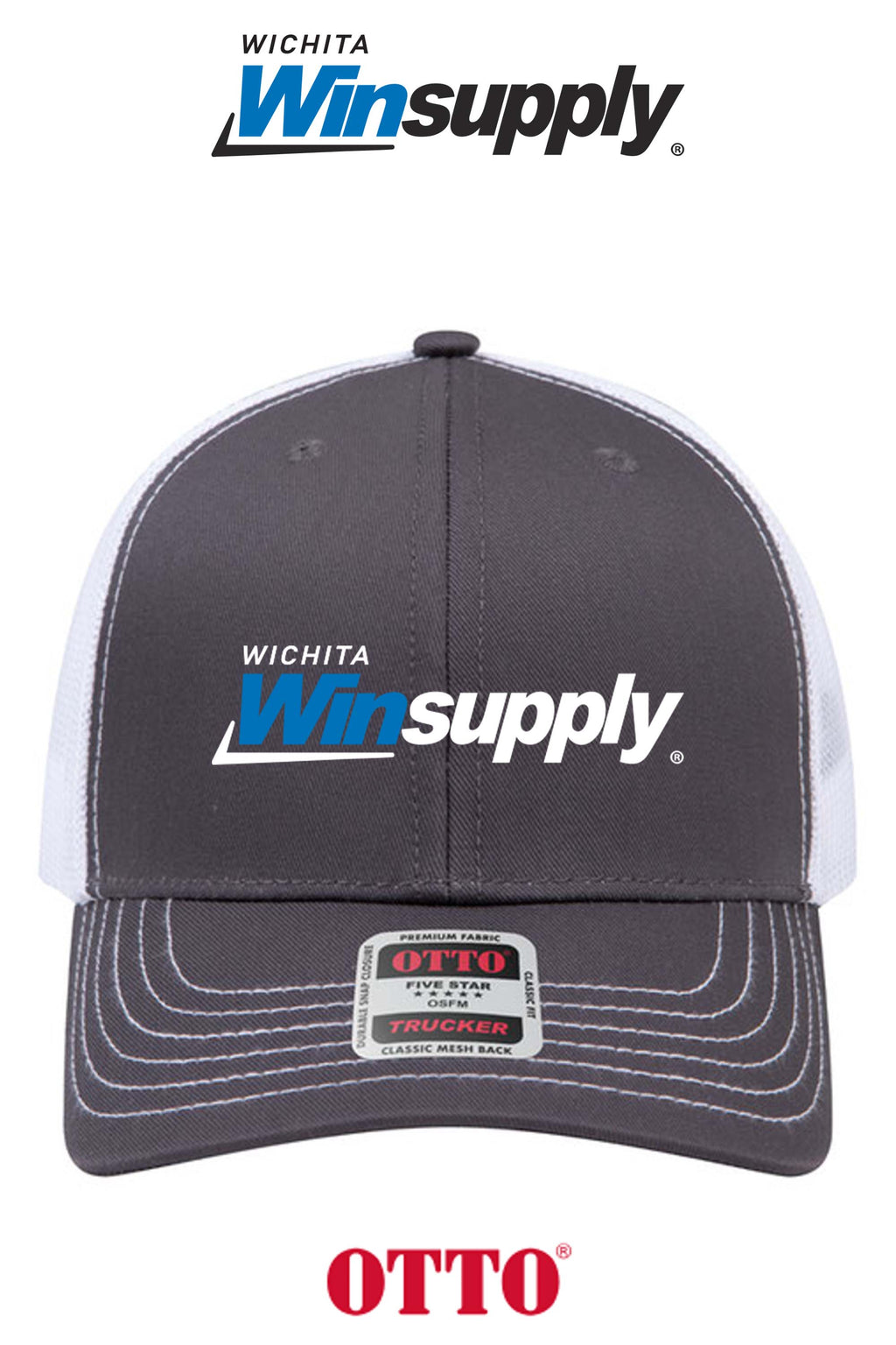 **BULK BUY SPECIAL** OTTO CAP® 6 Panel Mid Profile Mesh Back Trucker Hat - Wichita Winsupply