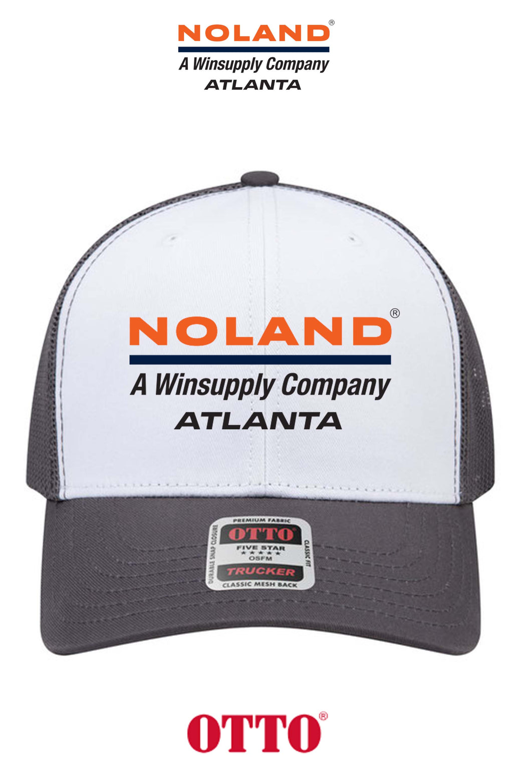 **BULK BUY SPECIAL** OTTO CAP® 6 Panel Mid Profile Mesh Back Trucker Hat - Atlanta Noland