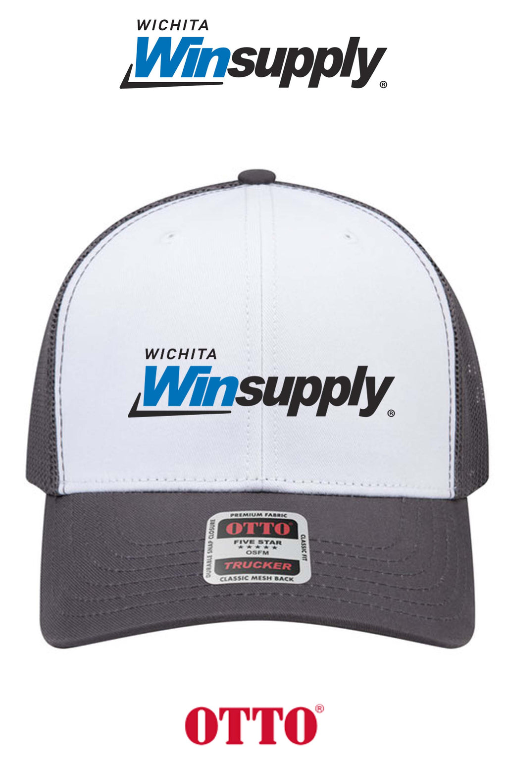 **BULK BUY SPECIAL** OTTO CAP® 6 Panel Mid Profile Mesh Back Trucker Hat - Wichita Winsupply