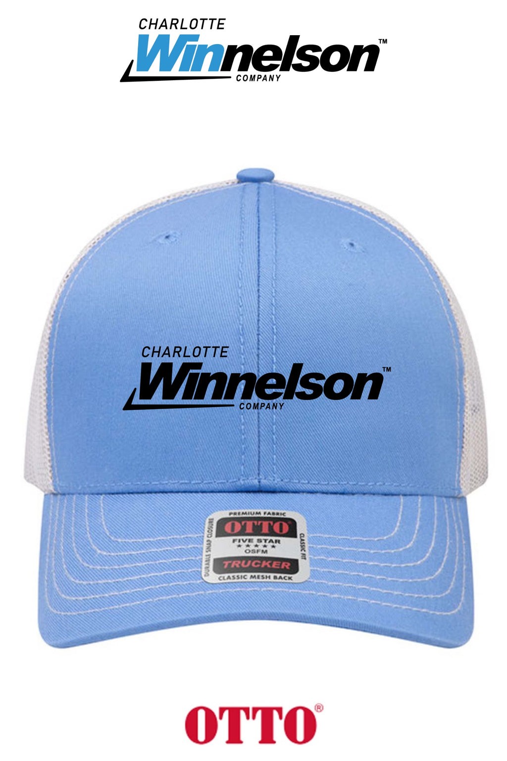 **BULK BUY SPECIAL** OTTO CAP® 6 Panel Mid Profile Mesh Back Trucker Hat - Charlotte Winnelson