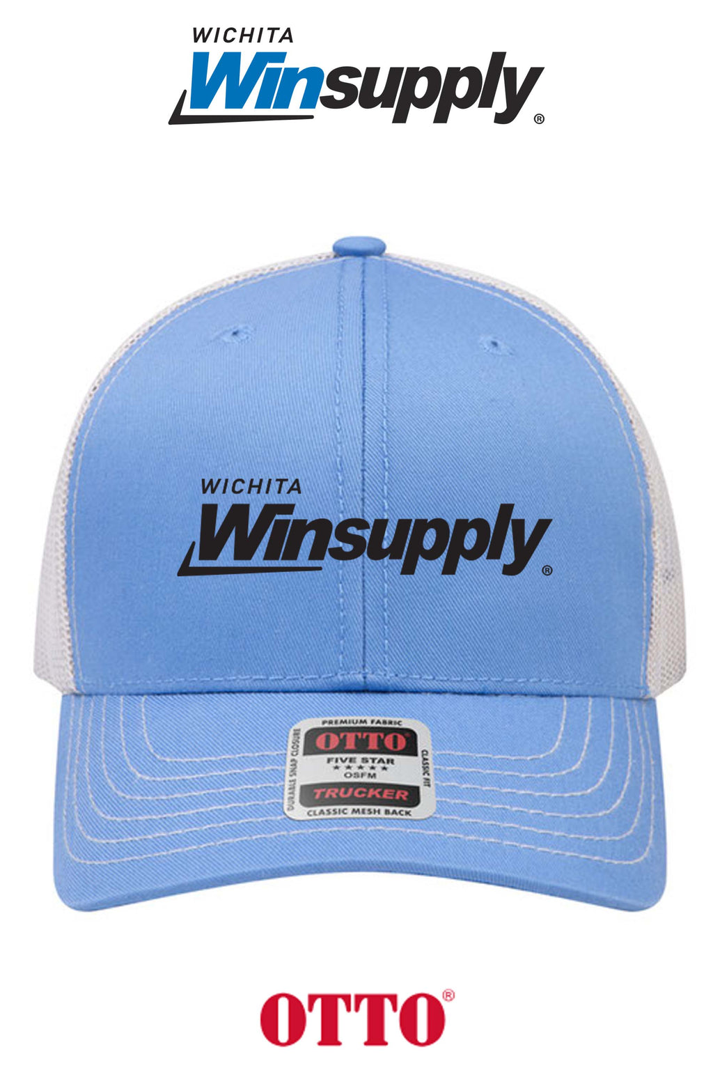 **BULK BUY SPECIAL** OTTO CAP® 6 Panel Mid Profile Mesh Back Trucker Hat - Wichita Winsupply