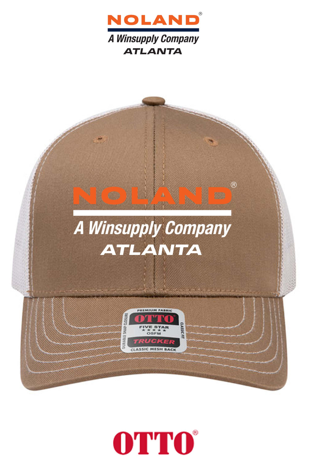 **BULK BUY SPECIAL** OTTO CAP® 6 Panel Mid Profile Mesh Back Trucker Hat - Atlanta Noland