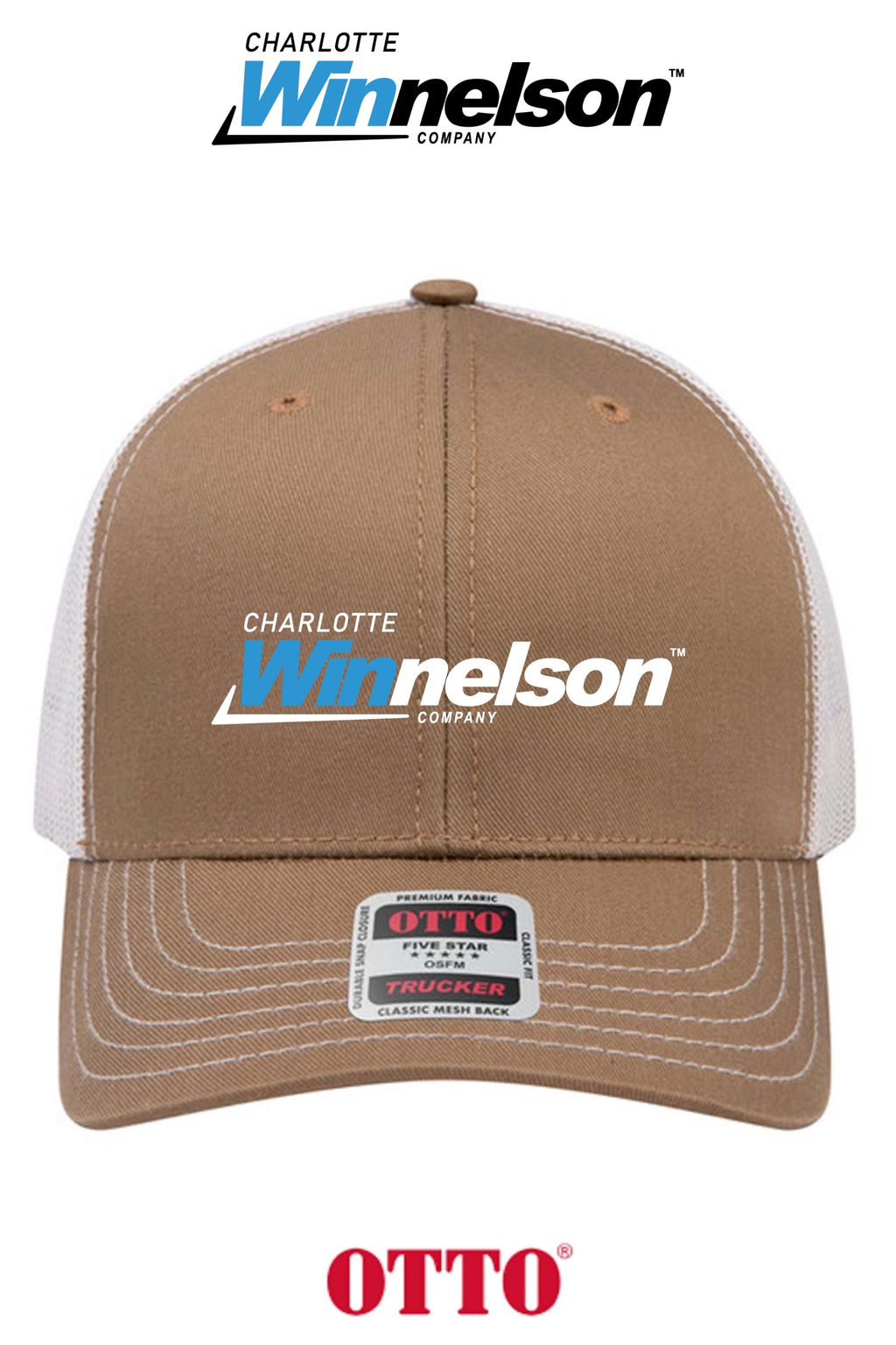 **BULK BUY SPECIAL** OTTO CAP® 6 Panel Mid Profile Mesh Back Trucker Hat - Charlotte Winnelson
