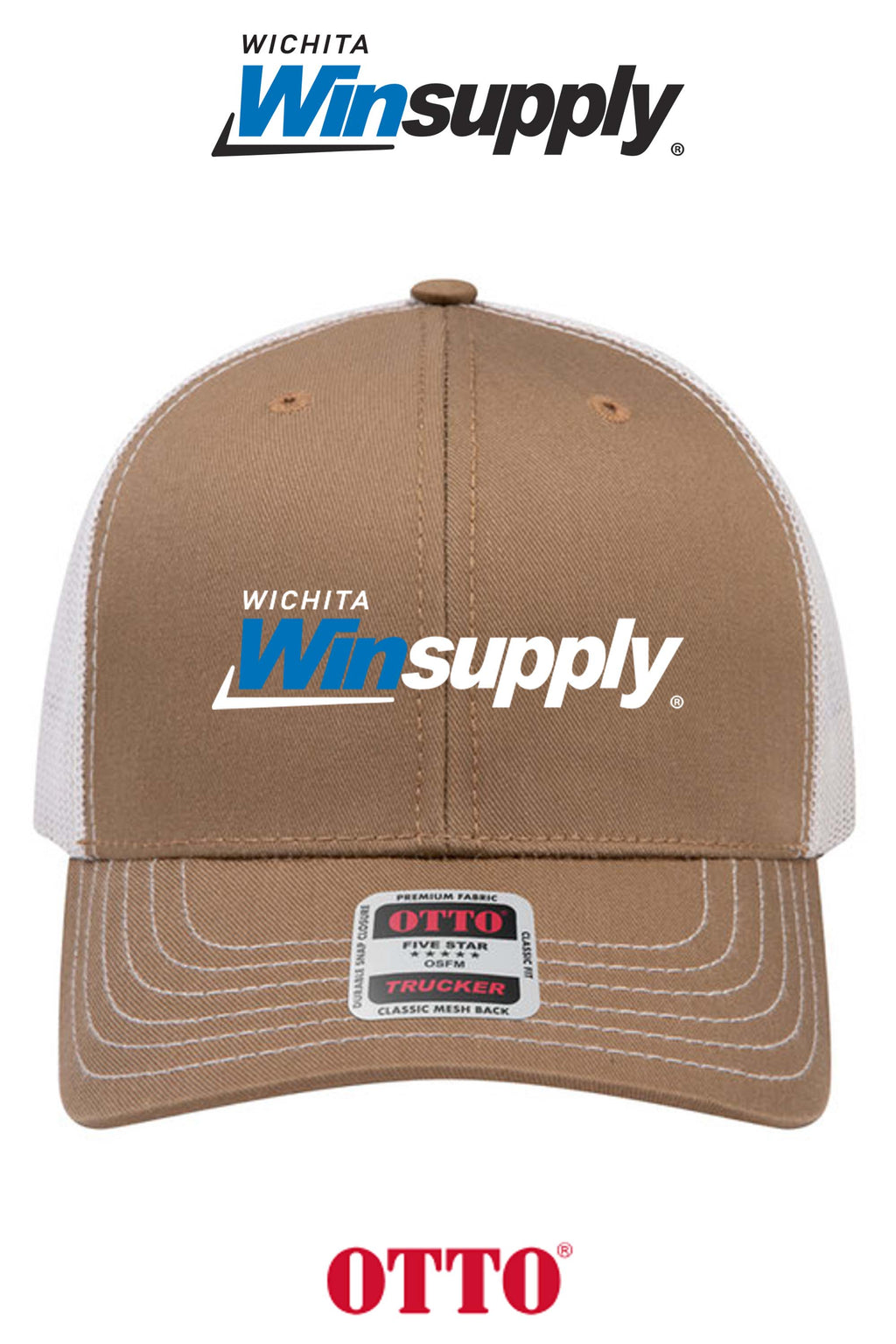 **BULK BUY SPECIAL** OTTO CAP® 6 Panel Mid Profile Mesh Back Trucker Hat - Wichita Winsupply