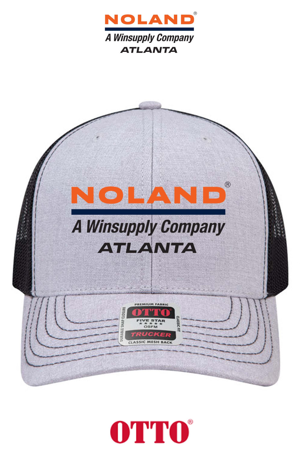 **BULK BUY SPECIAL** OTTO CAP® 6 Panel Mid Profile Mesh Back Trucker Hat - Atlanta Noland
