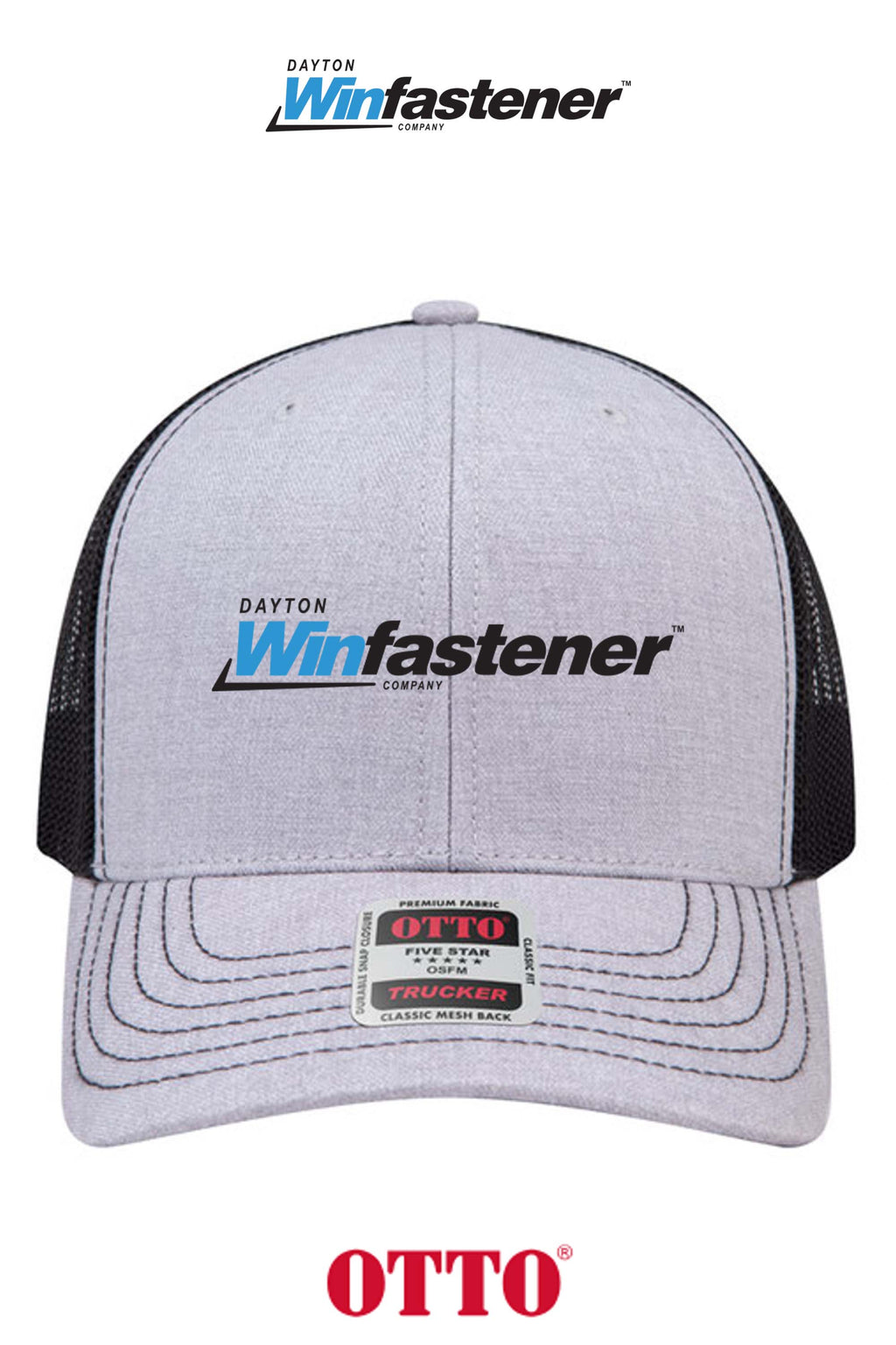 **BULK BUY SPECIAL** OTTO CAP® 6 Panel Mid Profile Mesh Back Trucker Hat - Dayton Winfastener