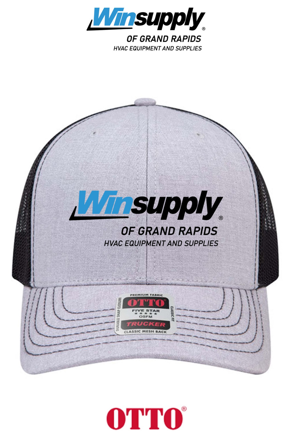 **BULK BUY SPECIAL** OTTO CAP® 6 Panel Mid Profile Mesh Back Trucker Hat - Winsupply Grand Rapids