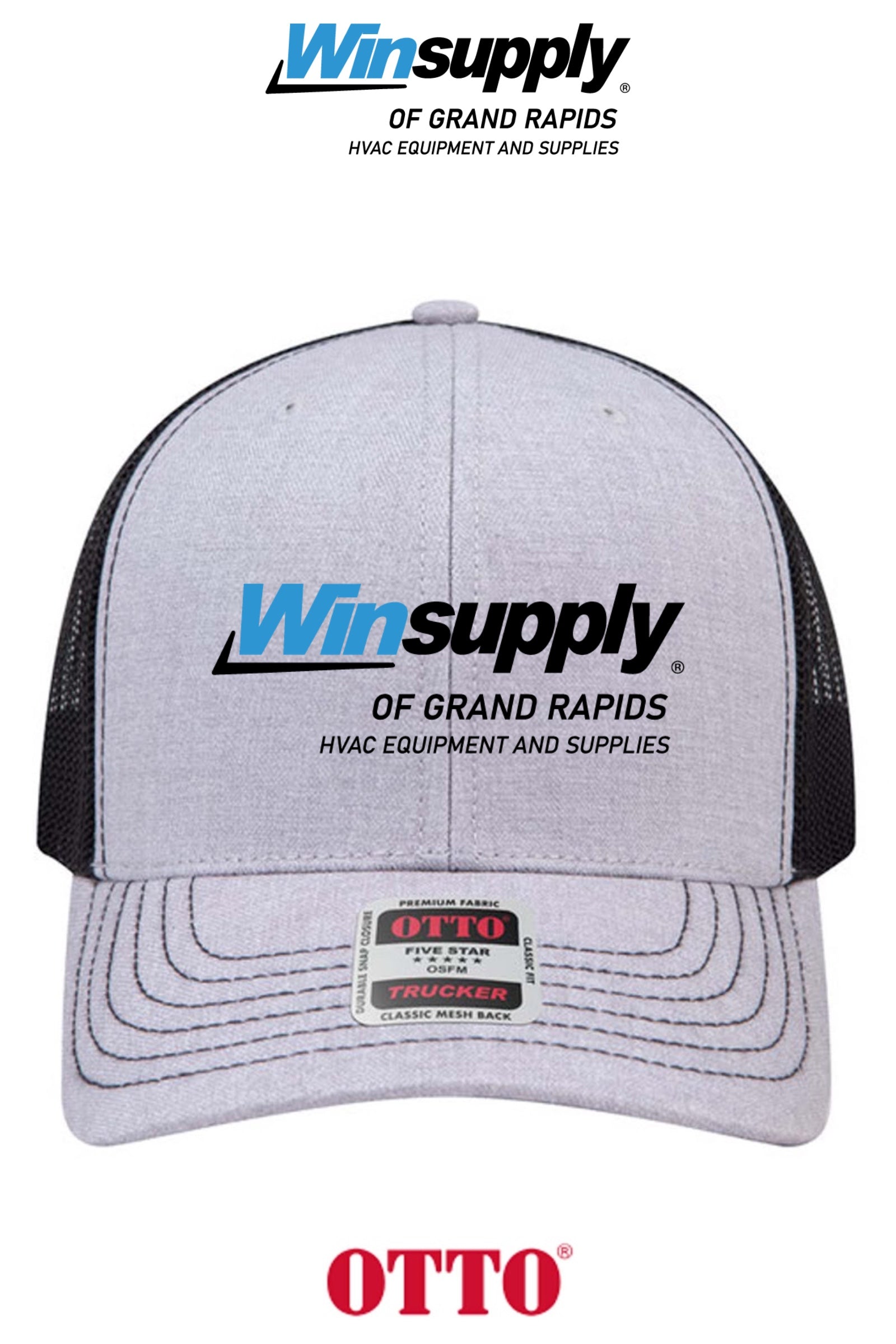 **BULK BUY SPECIAL** OTTO CAP® 6 Panel Mid Profile Mesh Back Trucker Hat - Winsupply Grand Rapids