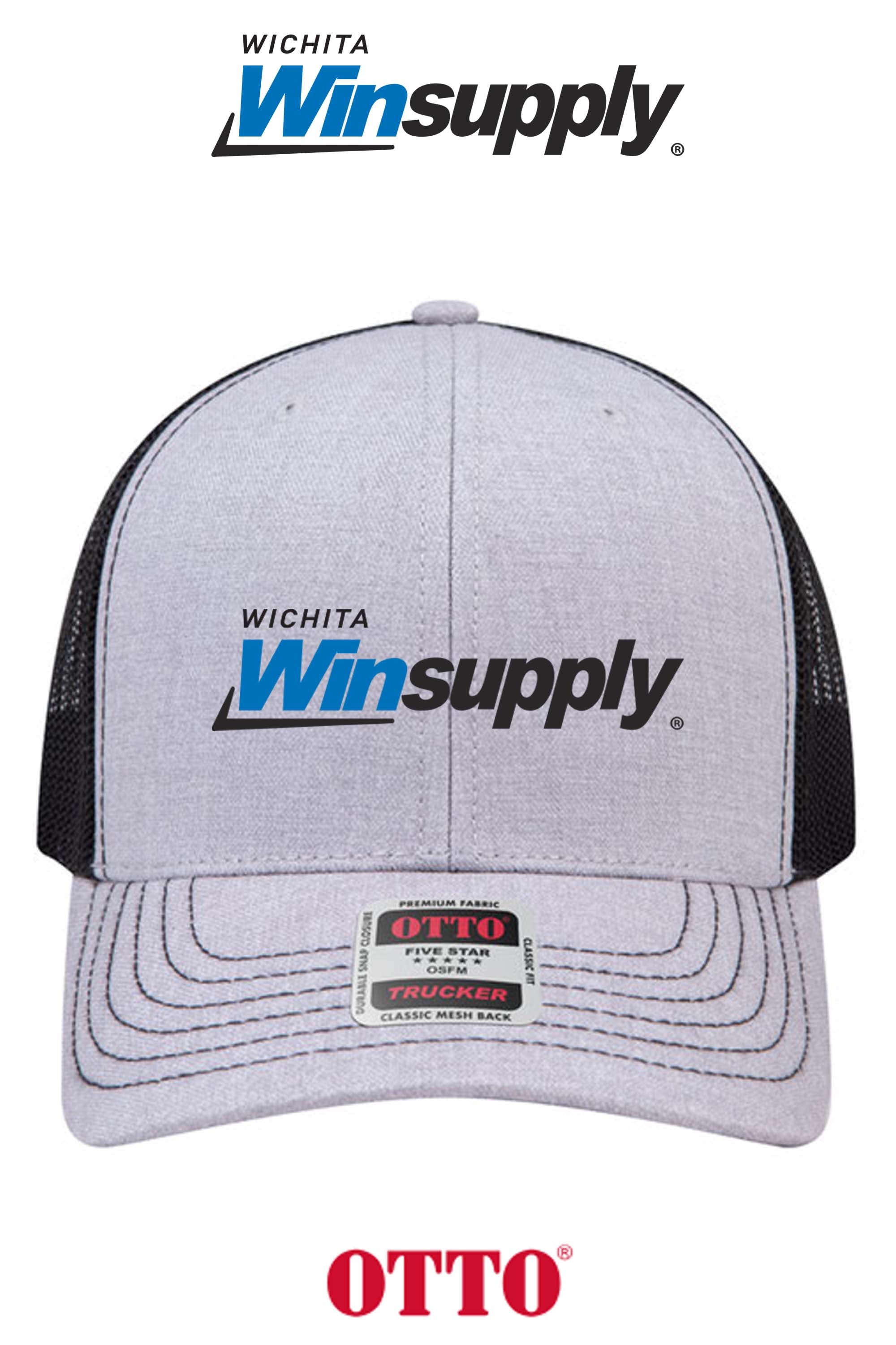 **BULK BUY SPECIAL** OTTO CAP® 6 Panel Mid Profile Mesh Back Trucker Hat - Wichita Winsupply